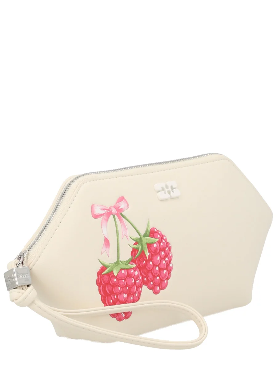Ganni Mini Make-Up Bag with Stamp Design - Image 3