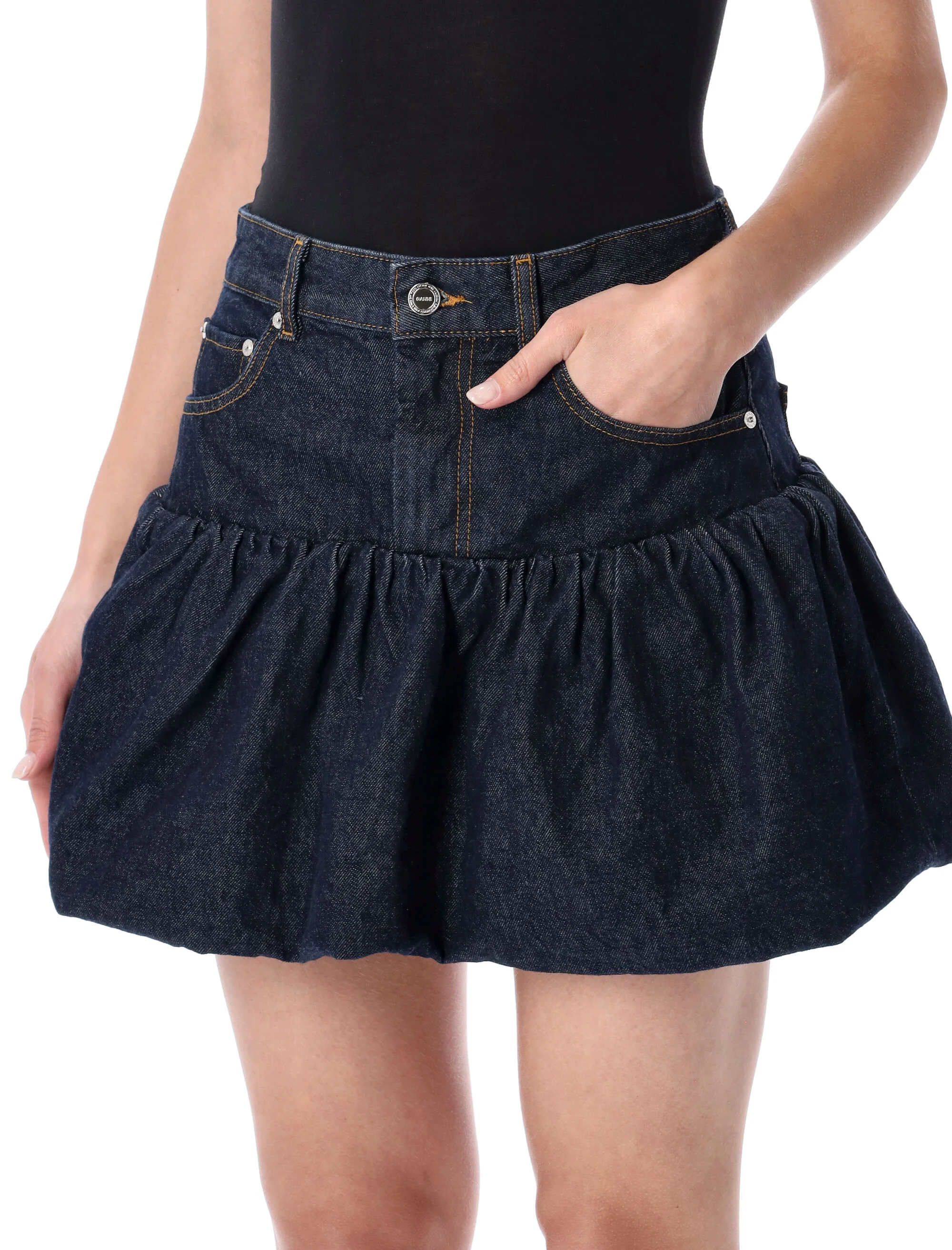 Ganni Mini Organic Cotton Skirt - Image 3
