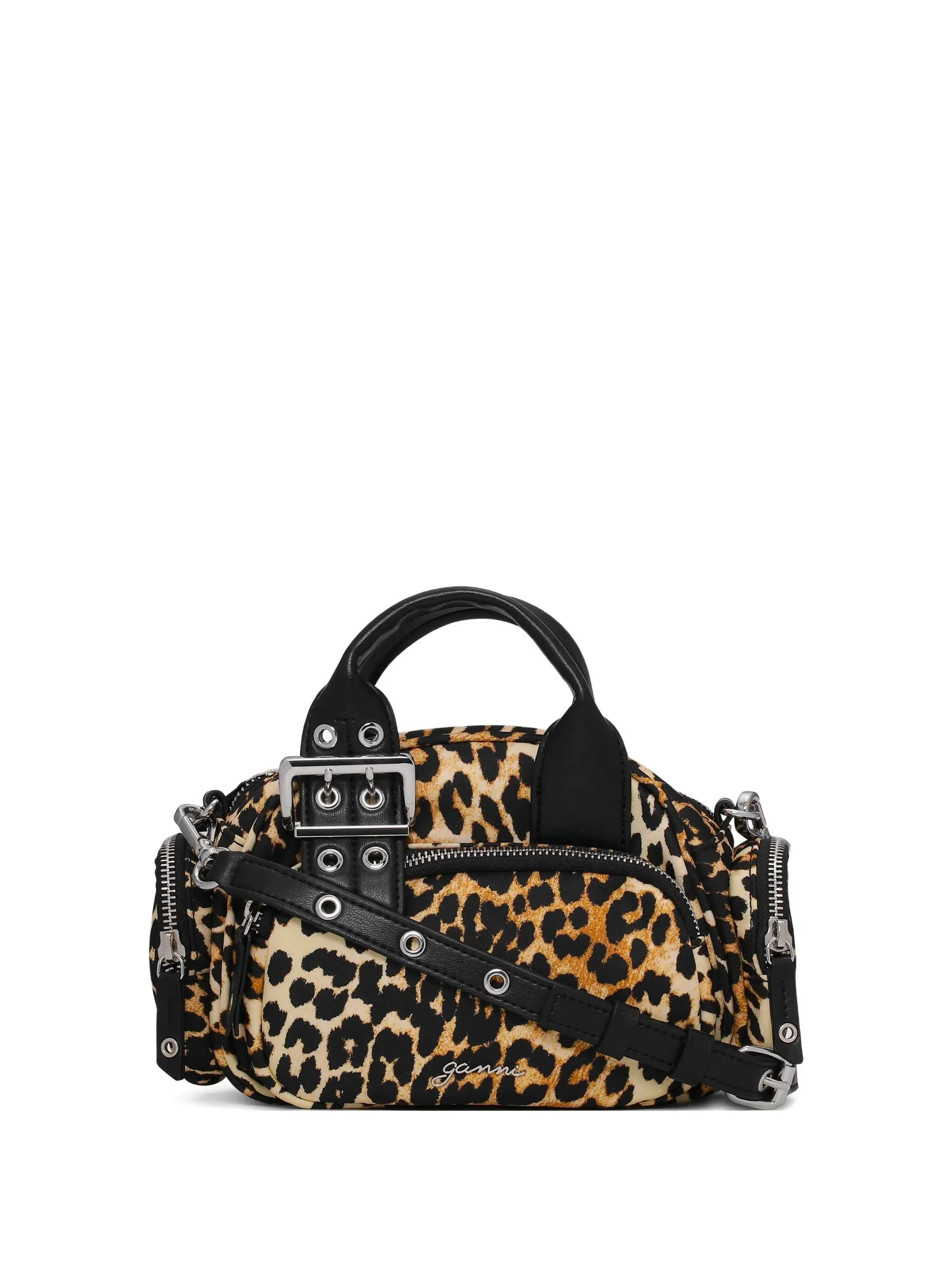 Ganni Mini Printed Handbag - 19 cm x 16.5 cm x 8 cm