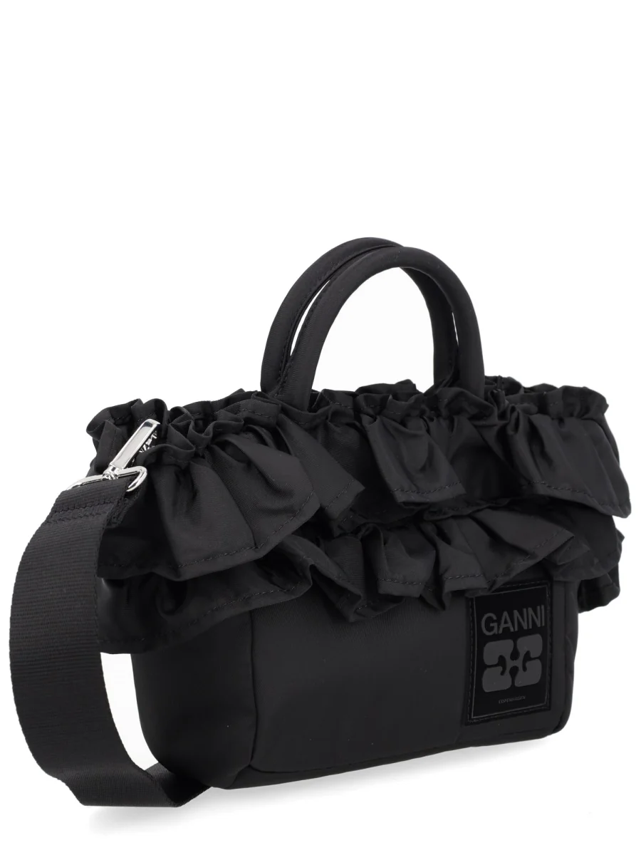 GANNI Mini Shopper Ruffle Bag