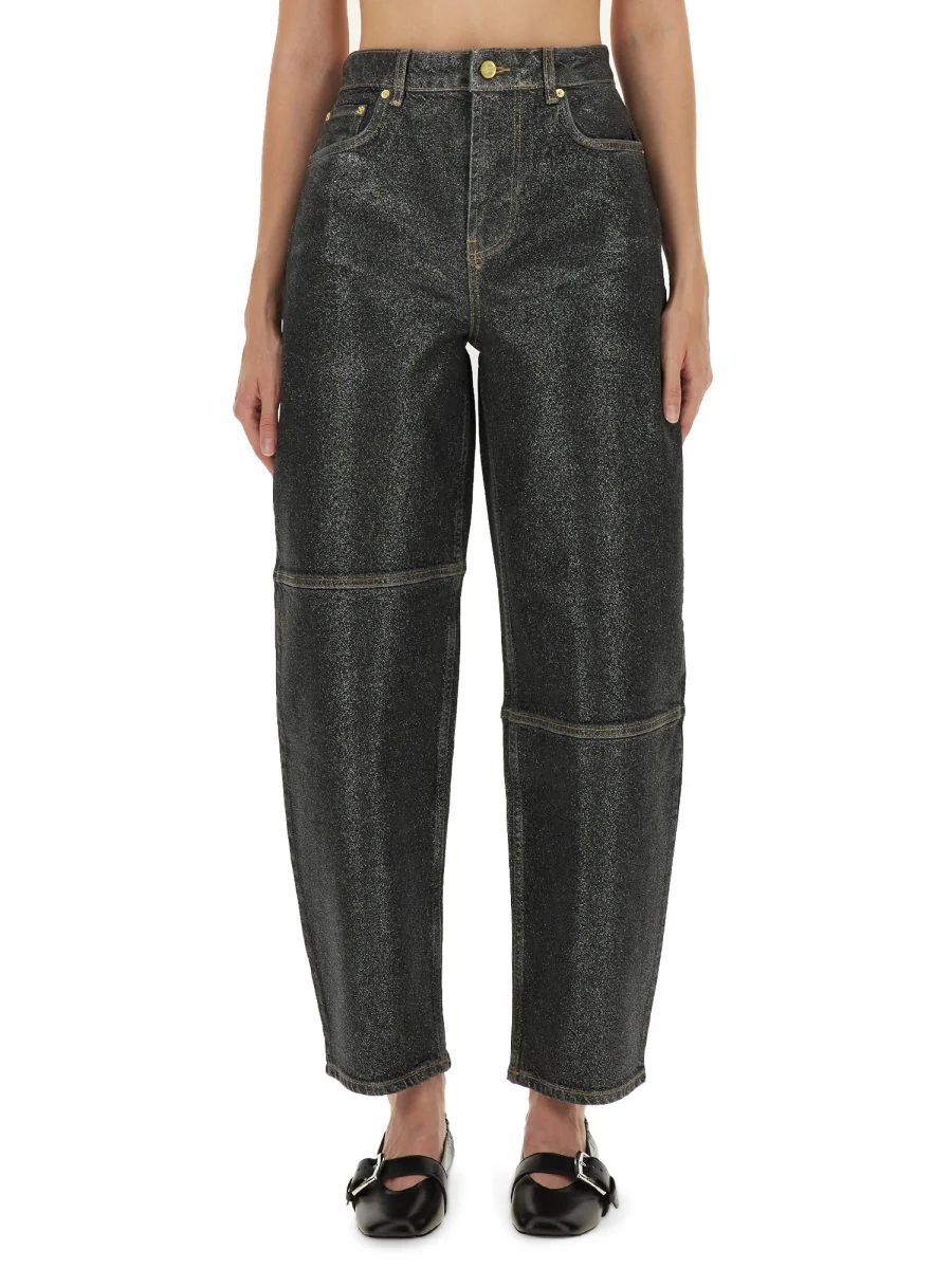 Ganni Organic Cotton Blend Jeans for Women - FW25 - Image 5