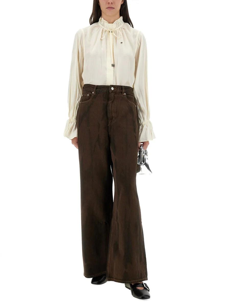 Ganni Organic Cotton High-Waisted Jeans for Women - FW25 - Image 7
