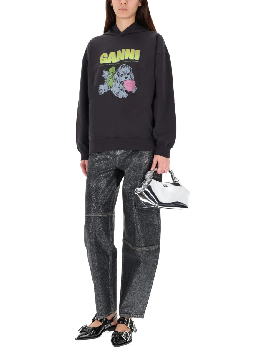 Ganni Organic Cotton Sweatshirt for Women - FW25 - Image 2