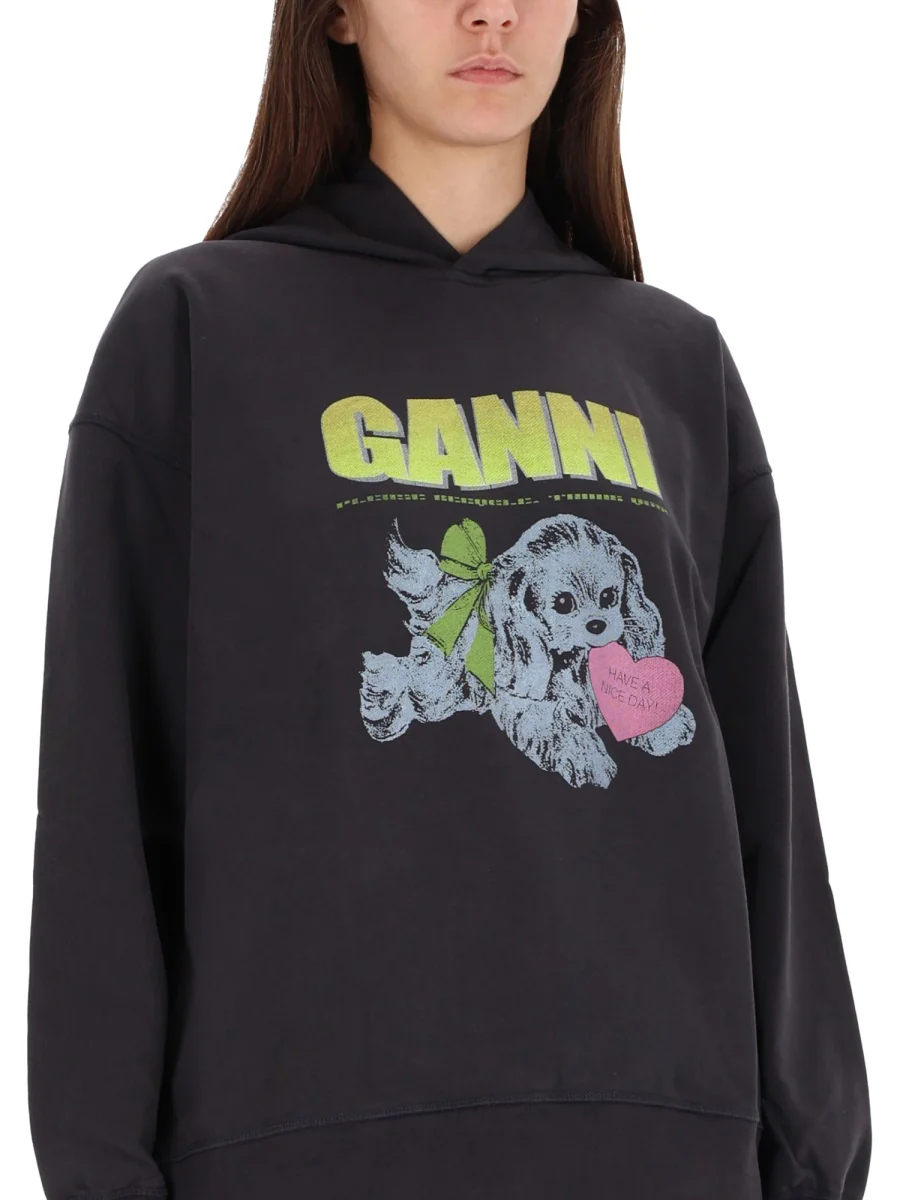 Ganni Organic Cotton Sweatshirt for Women - FW25 - Image 4