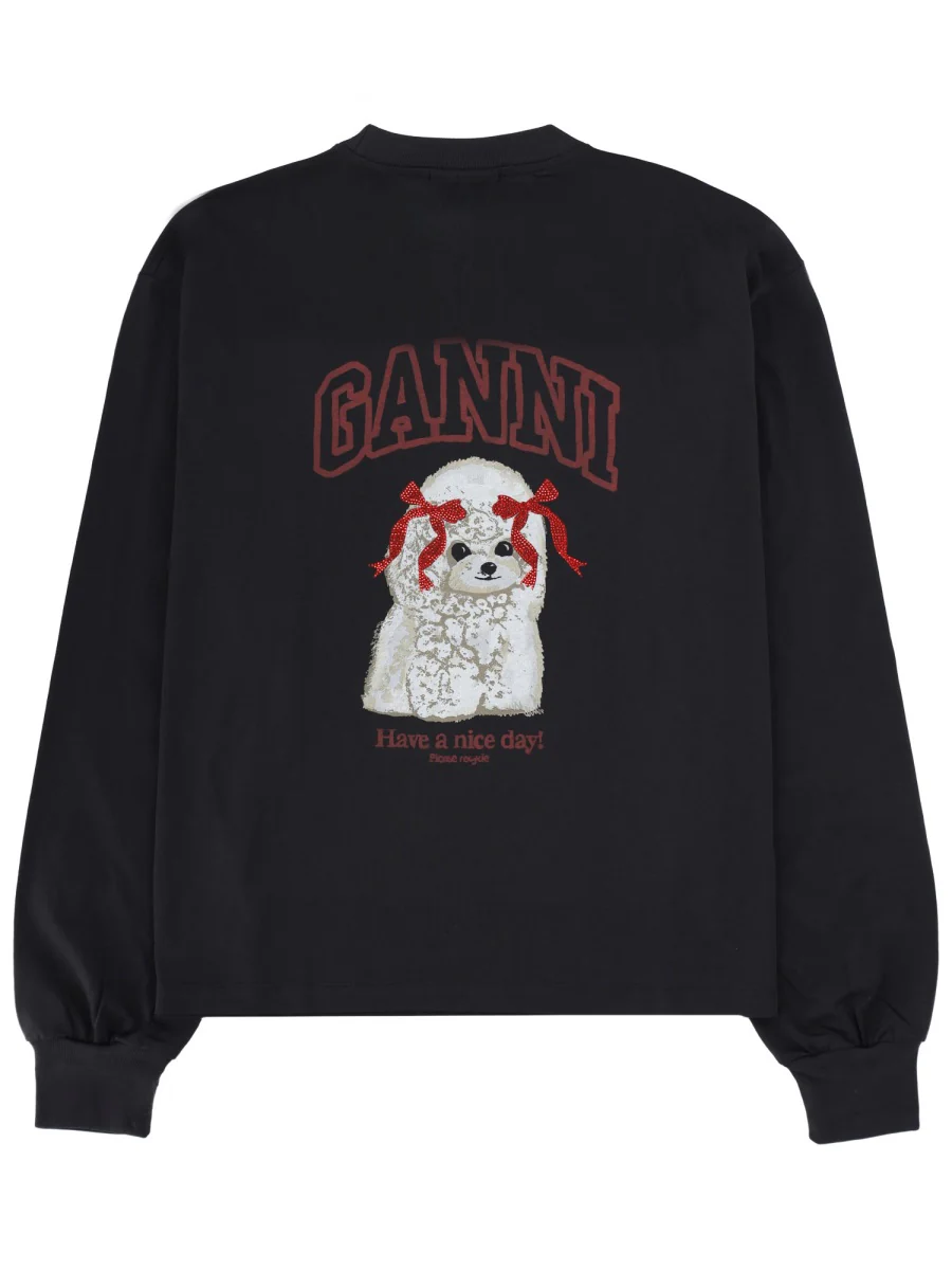 GANNI Puddle Organic Cotton Sweater
