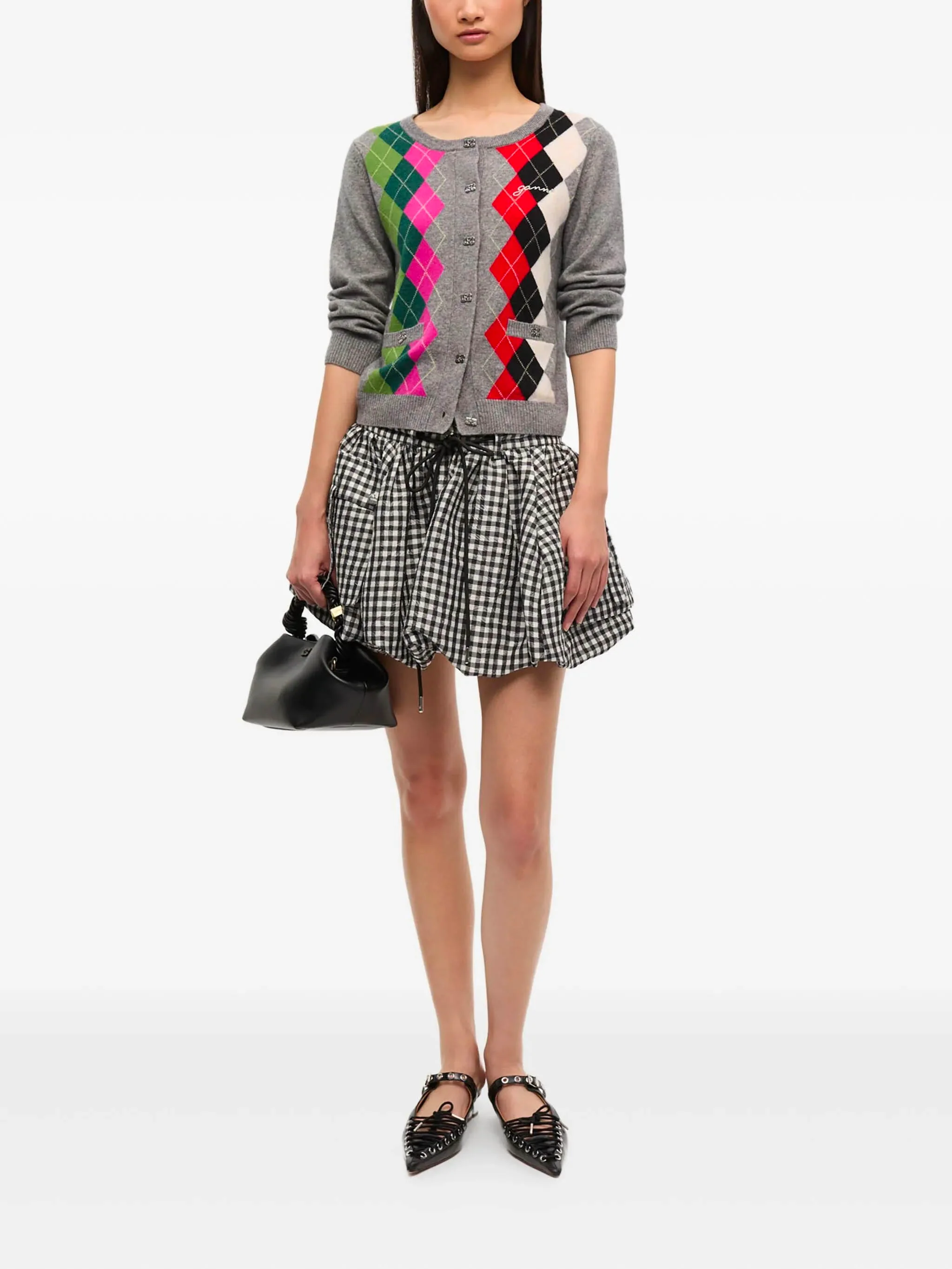 Ganni Round Neckline Long Sleeve Sweater with Button Closure - Size S - Image 2