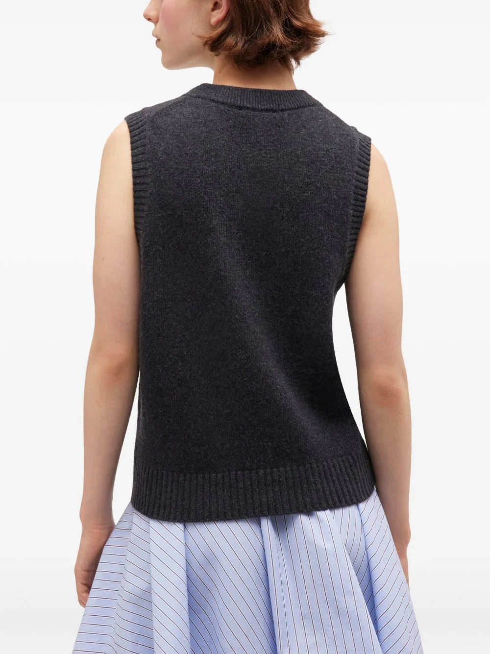 Ganni Round Neckline Sleeveless Sweater - Size S - Image 4