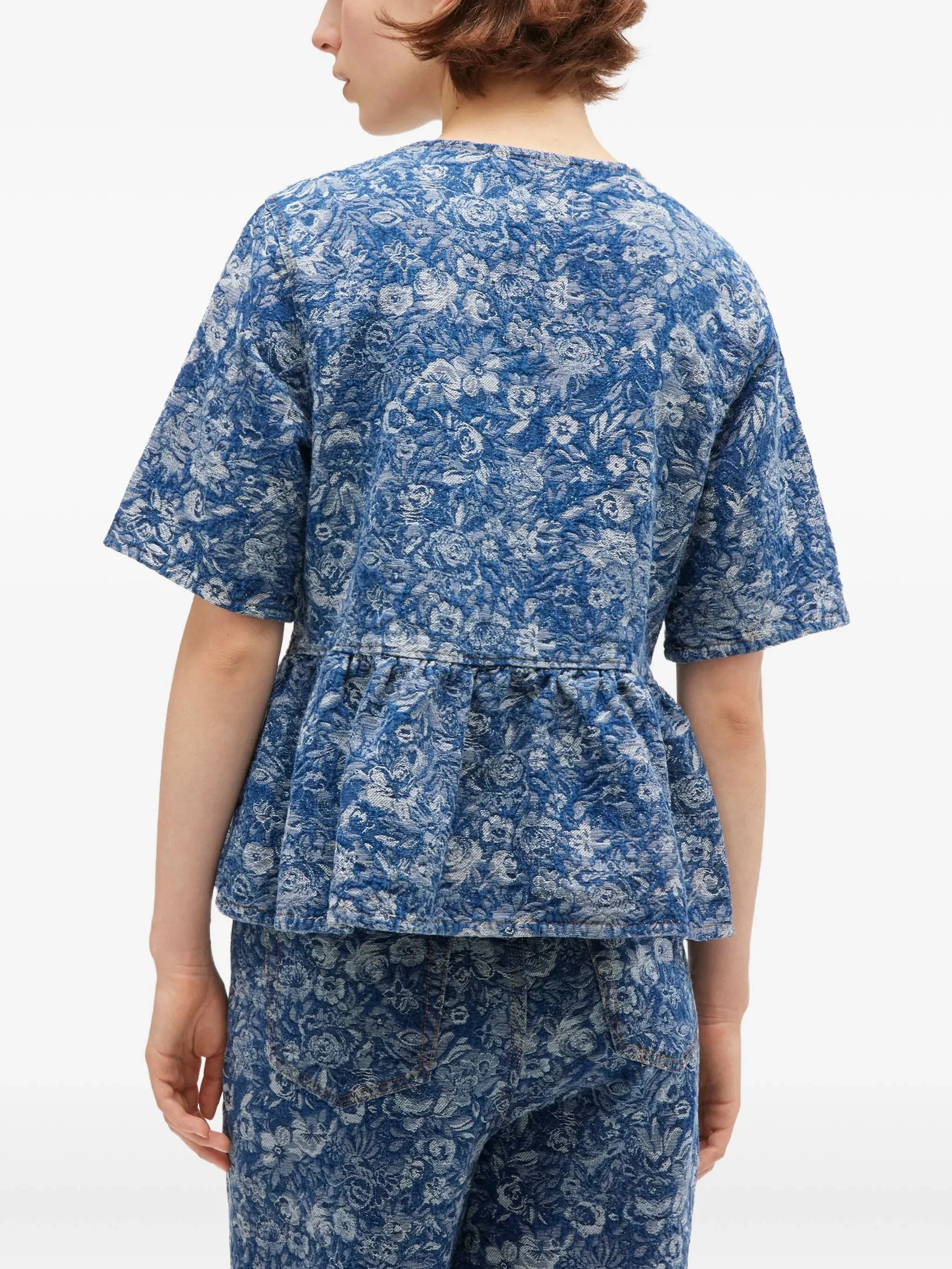 Ganni Round Neckline Tie-Front Top - Size 34 - Image 4