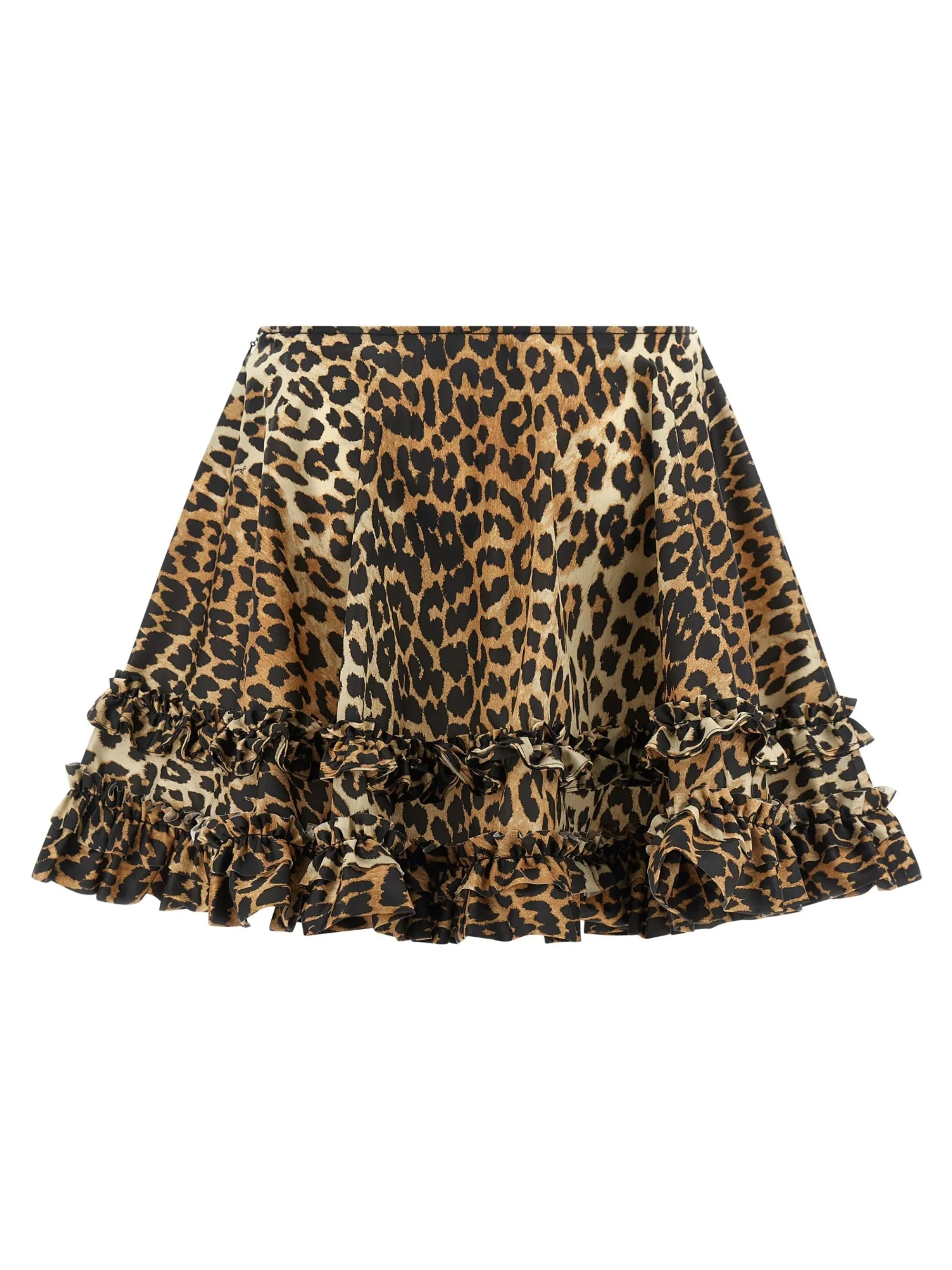 GANNI Ruffled Leopard-print Mini Skirt - Image 2
