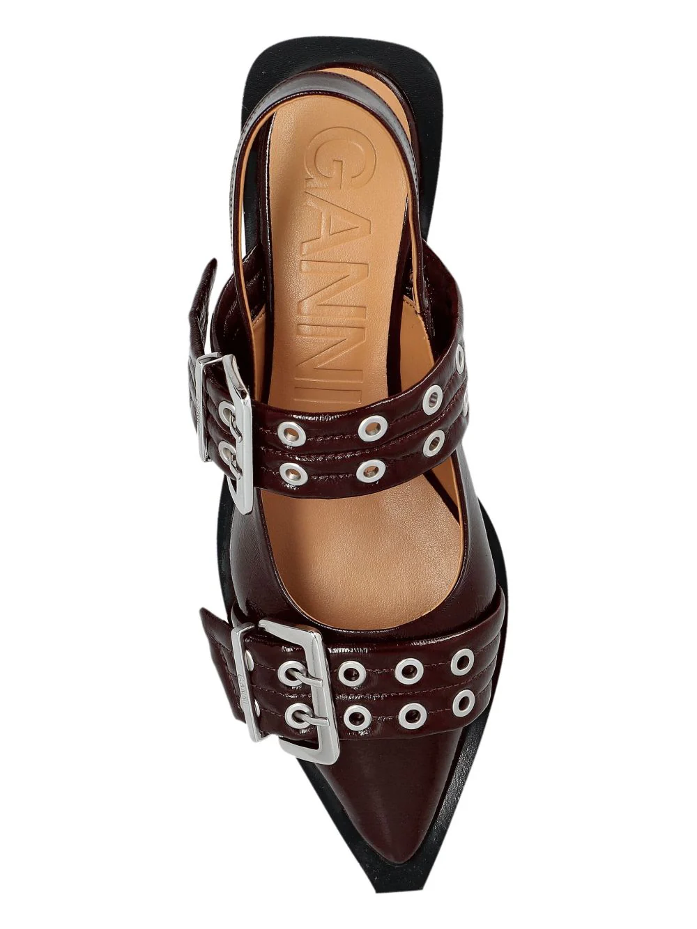 Ganni Slingback Block Heels with Metallic Accents - 3 cm Heel Height - Image 6