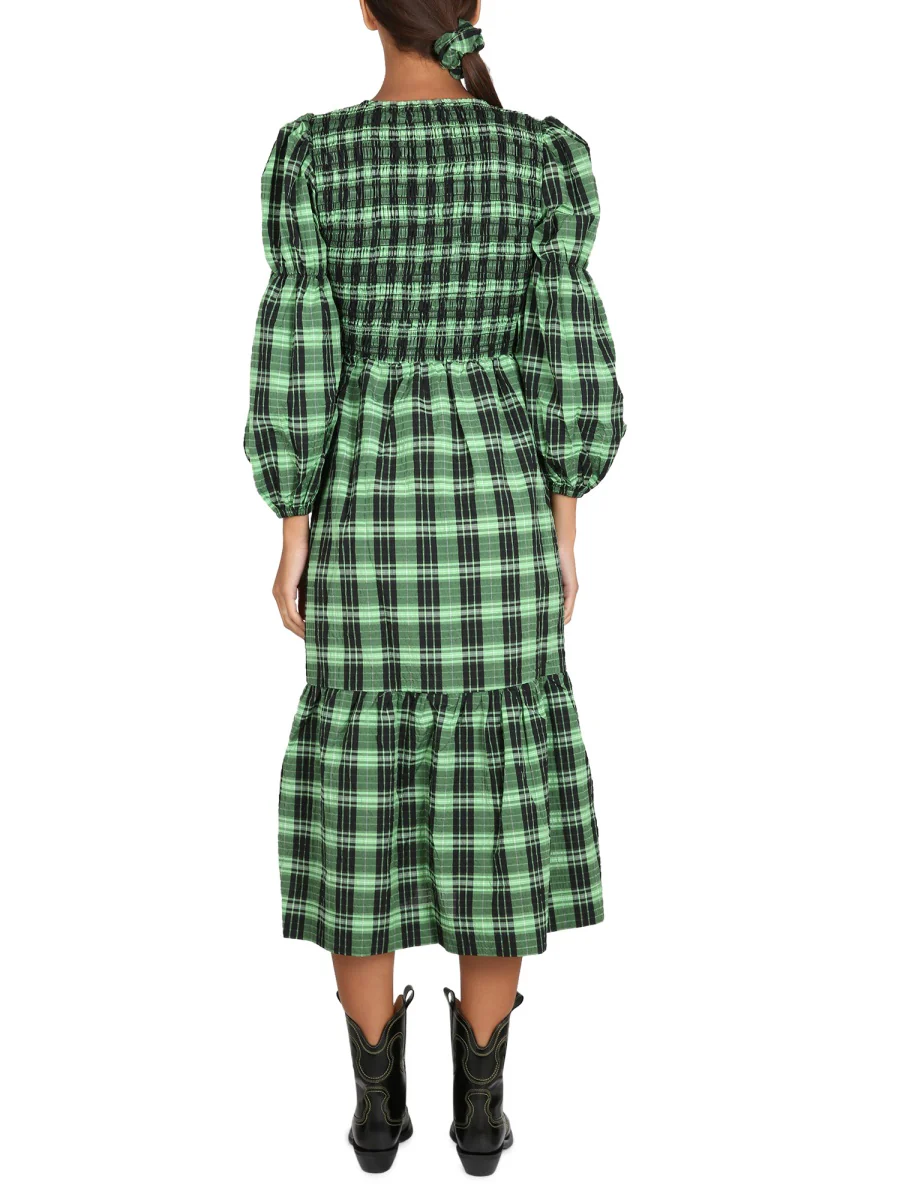 GANNI Smocked Maxi Dress - Image 3