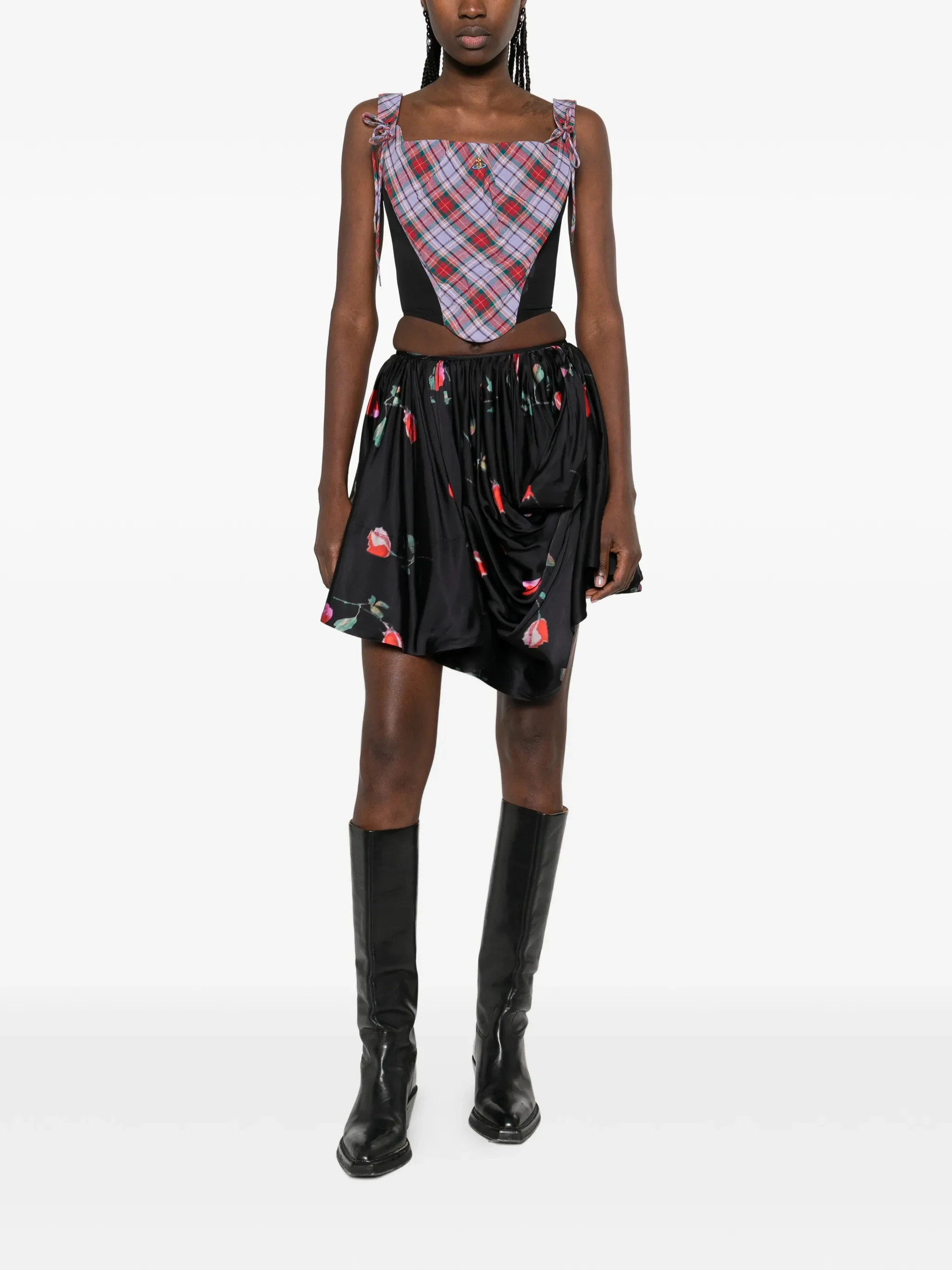 Ganni Trendy Printed Mini Skirt with Zip Closure - Image 2