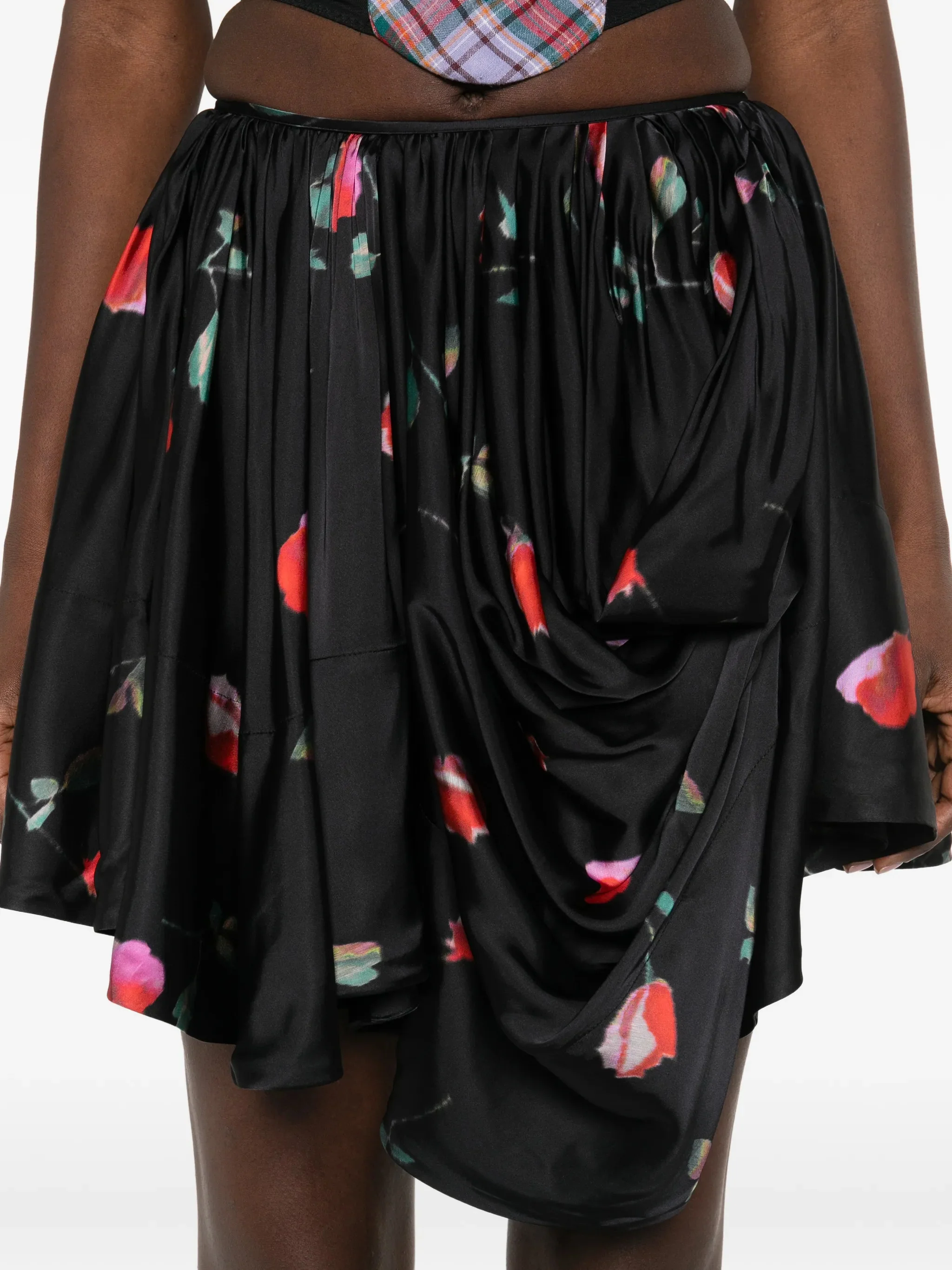 Ganni Trendy Printed Mini Skirt with Zip Closure - Image 4