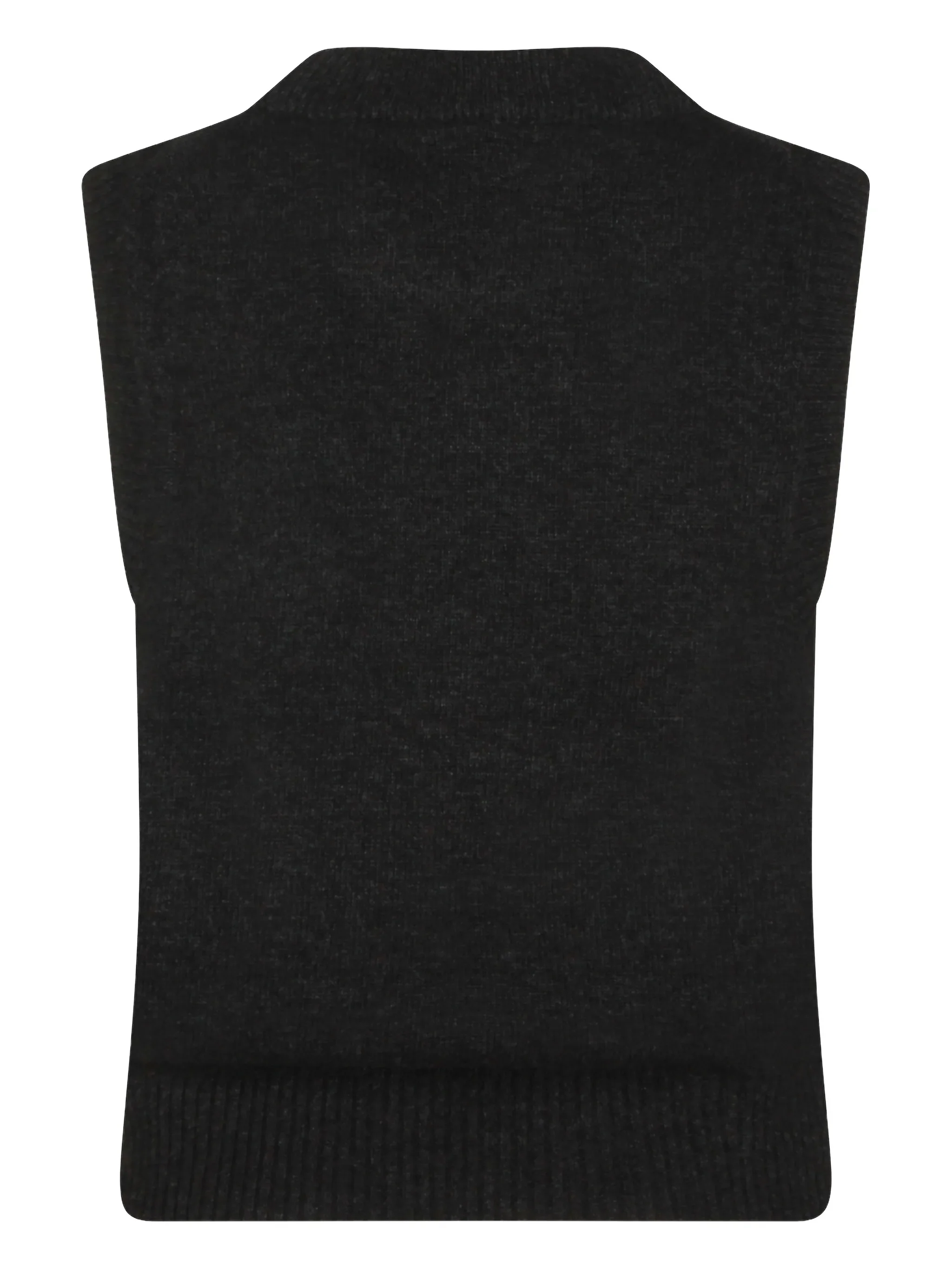 Ganni Women's Wool Vest with Ribbed Edges - Size S - Image 2