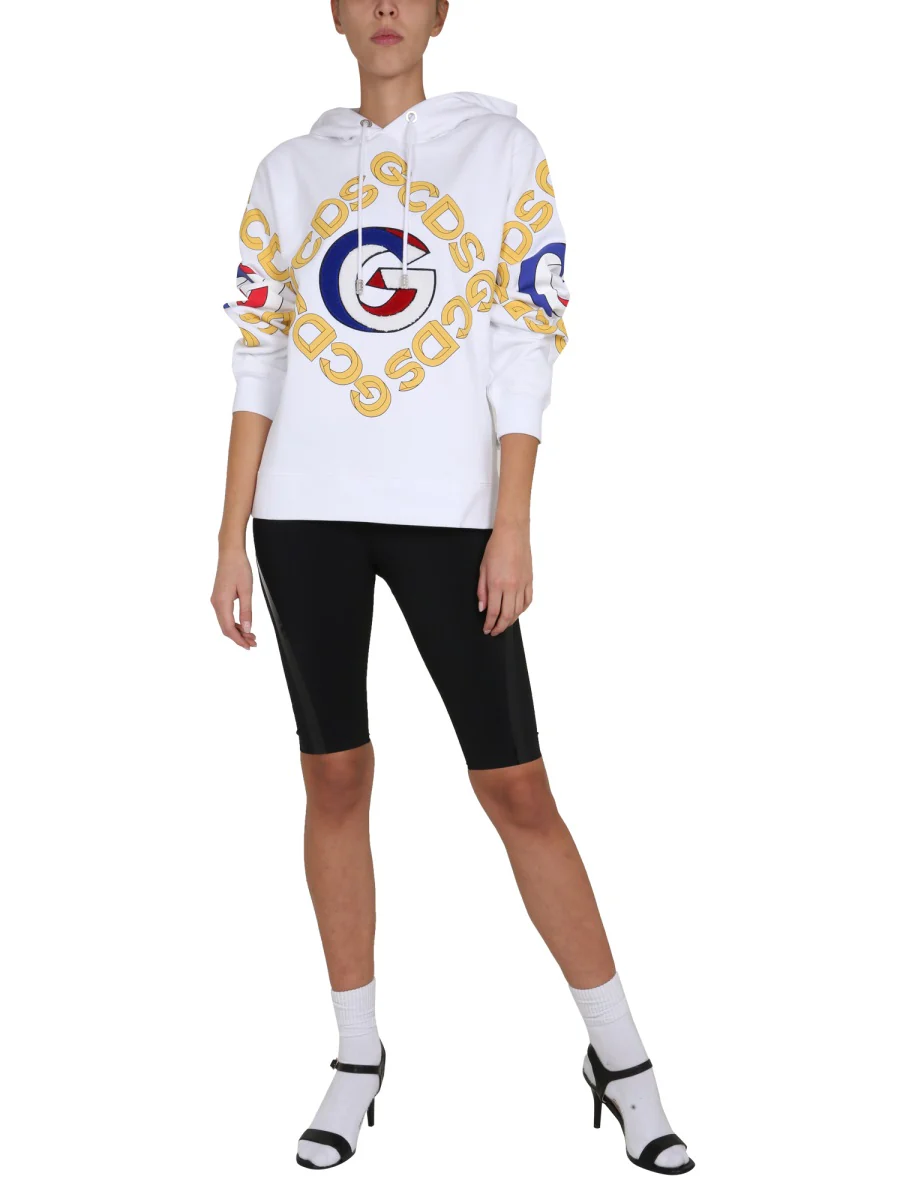 GCDS College Logo Print Hoodie - Image 2