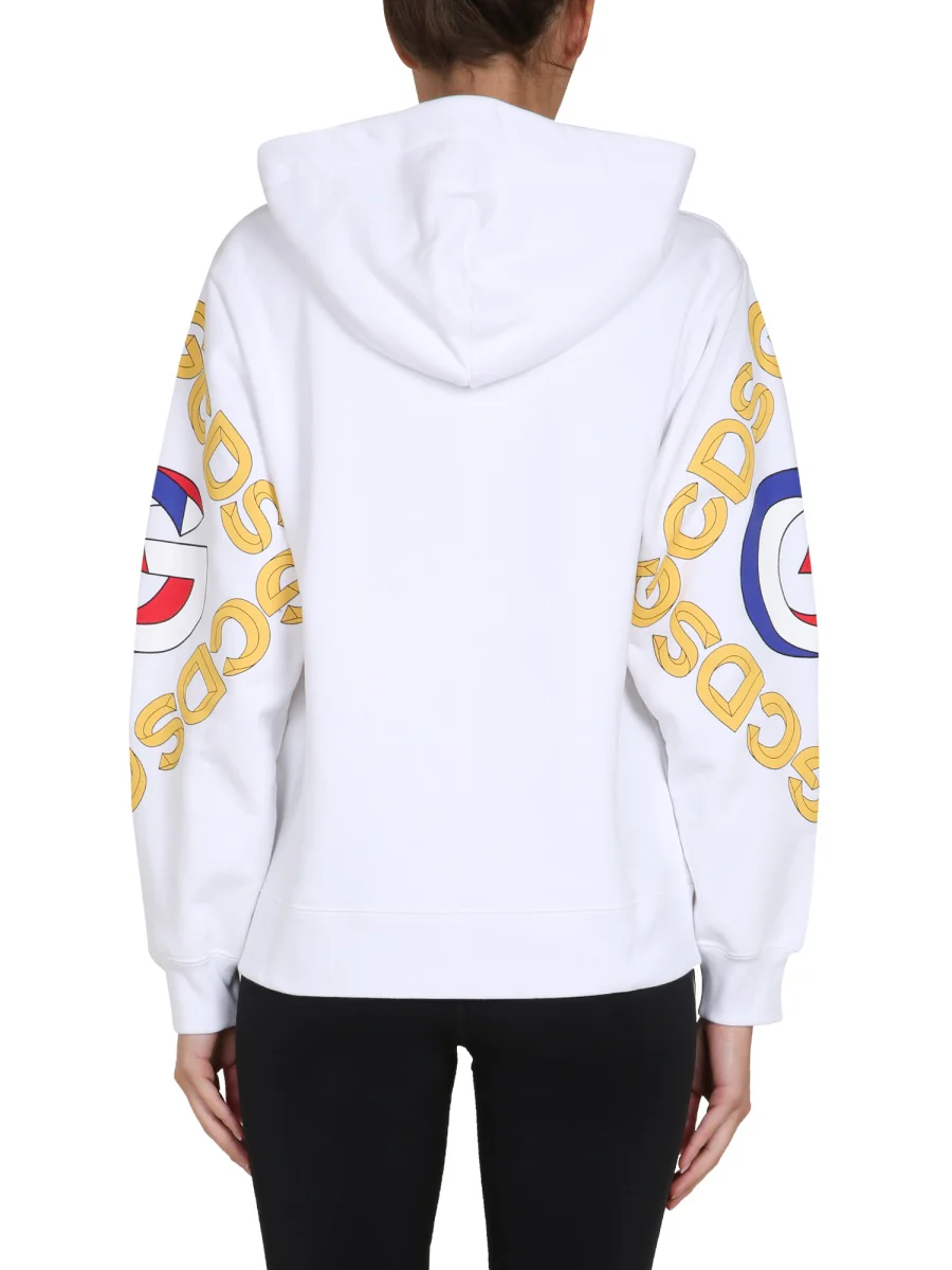 GCDS College Logo Print Hoodie - Image 3