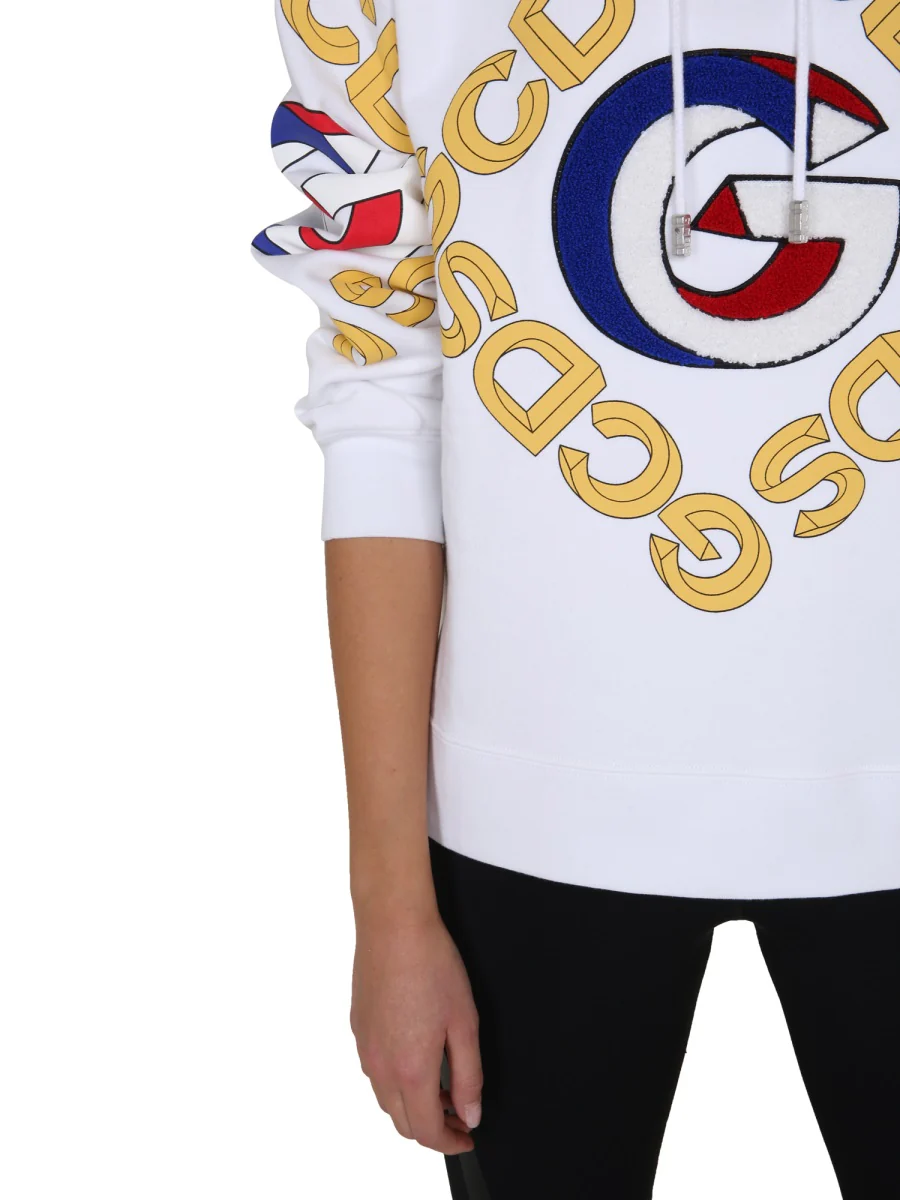 GCDS College Logo Print Hoodie - Image 4