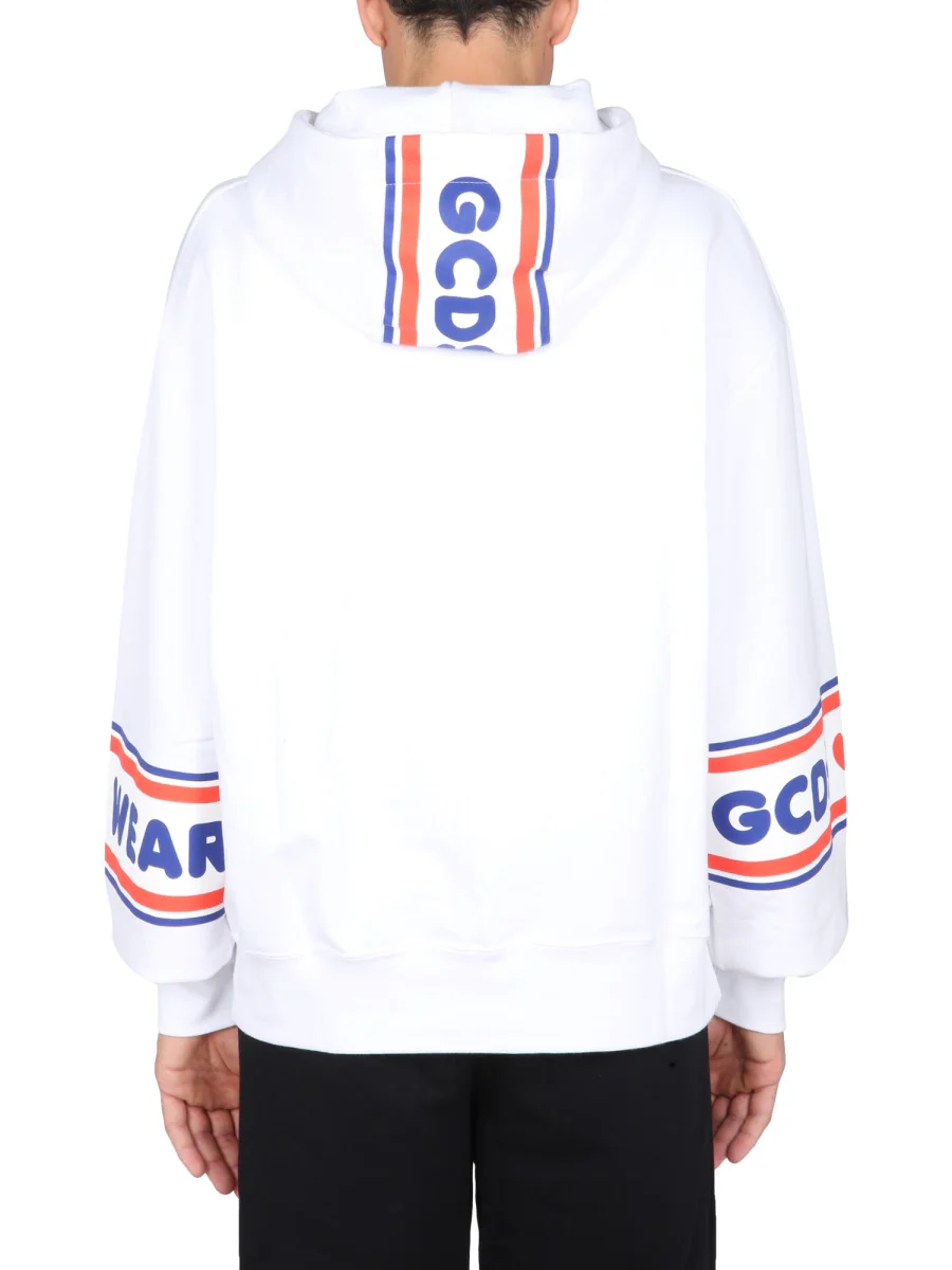 GCDS Logo-print Cotton Hoodie - Image 4