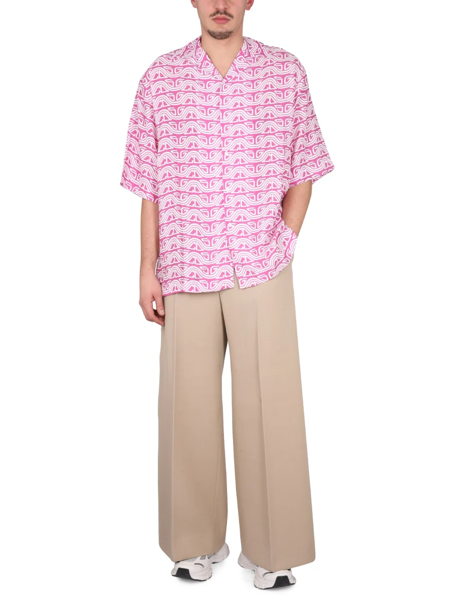 GCDS Monogram Waved Bowling Collar Shirt - Image 2