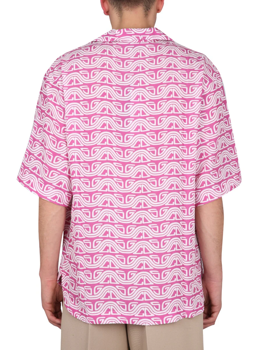 GCDS Monogram Waved Bowling Collar Shirt - Image 3
