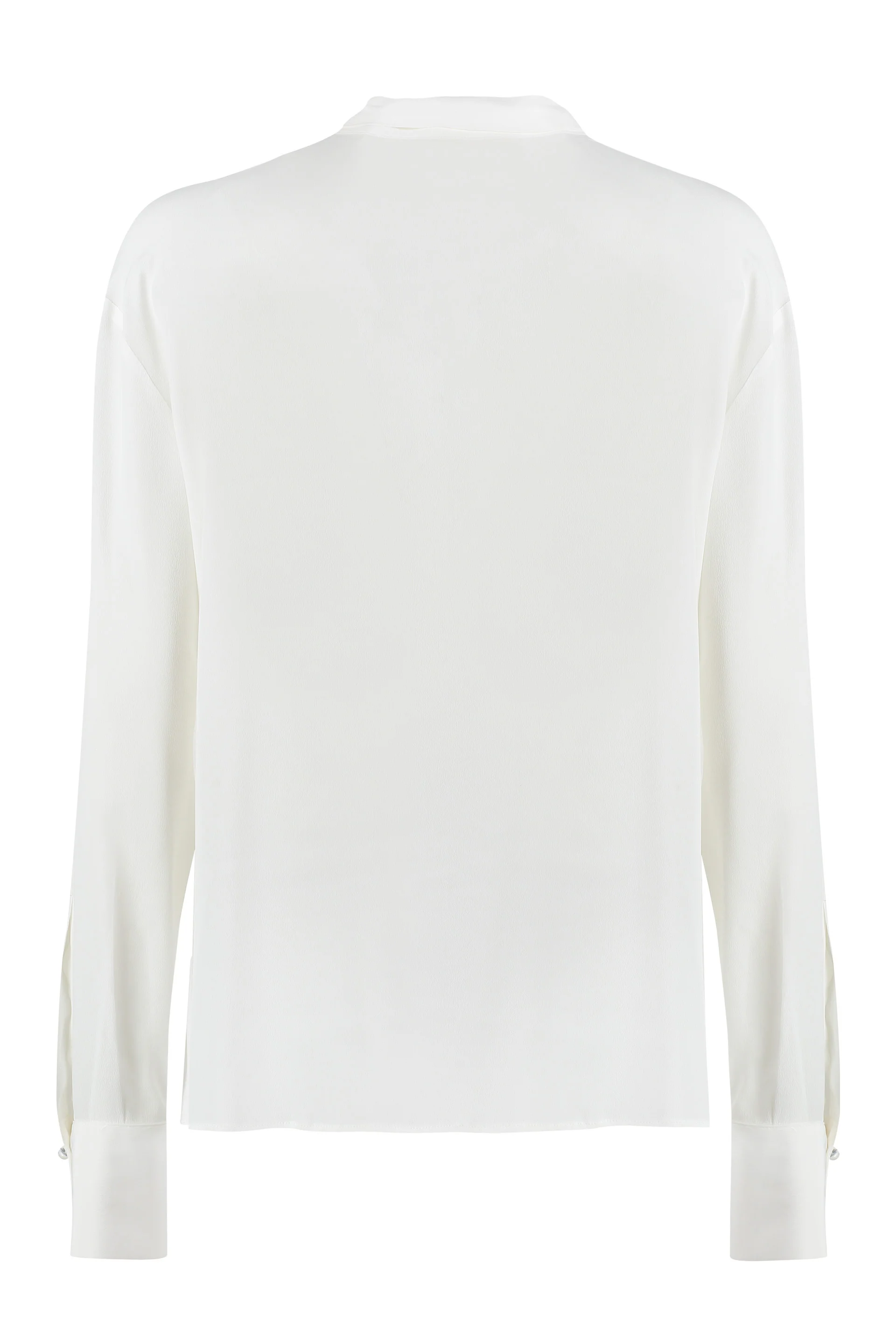 GENNY Creased Pleated Shirt with Pussy-Bow Collar - Image 2