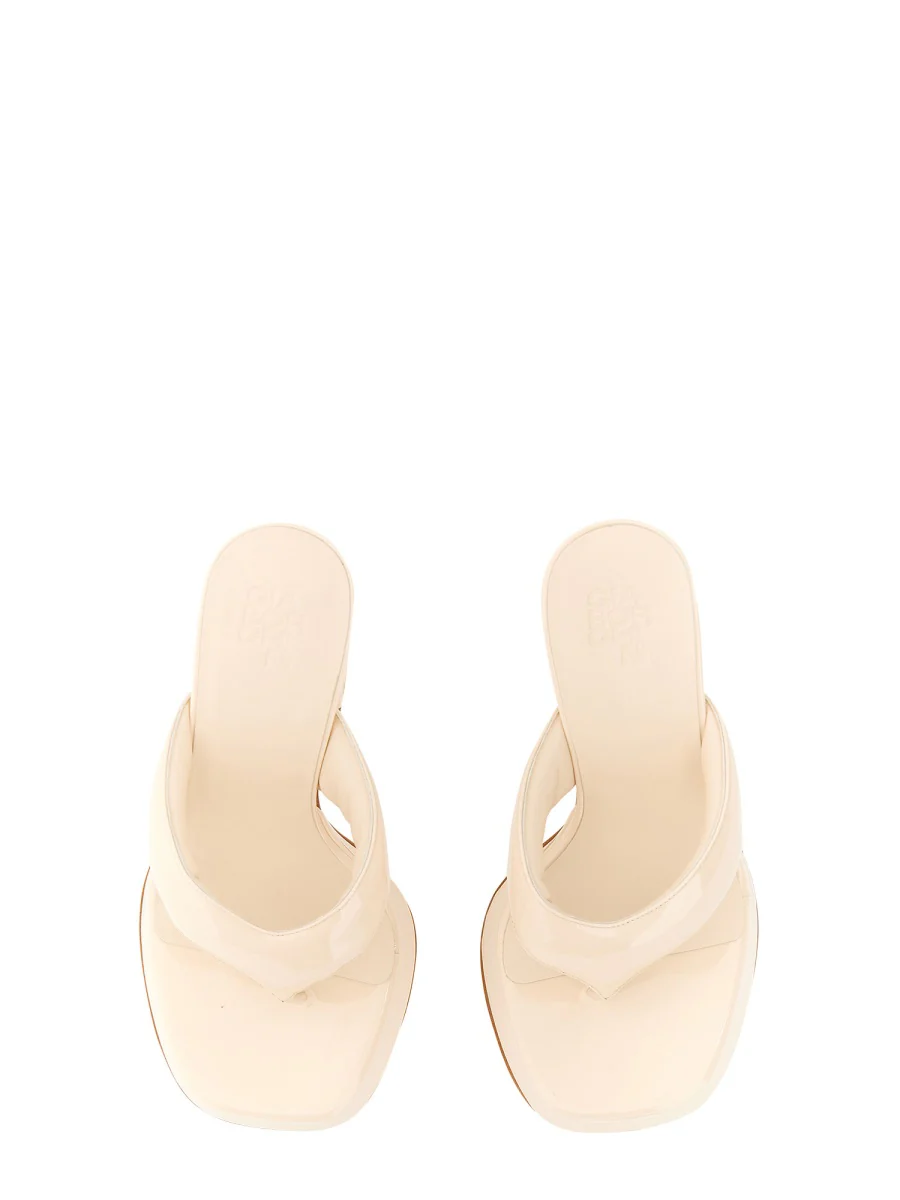 GIA BORGHINI Gia 17 Patent Leather Platform Thong Sandals - Image 2