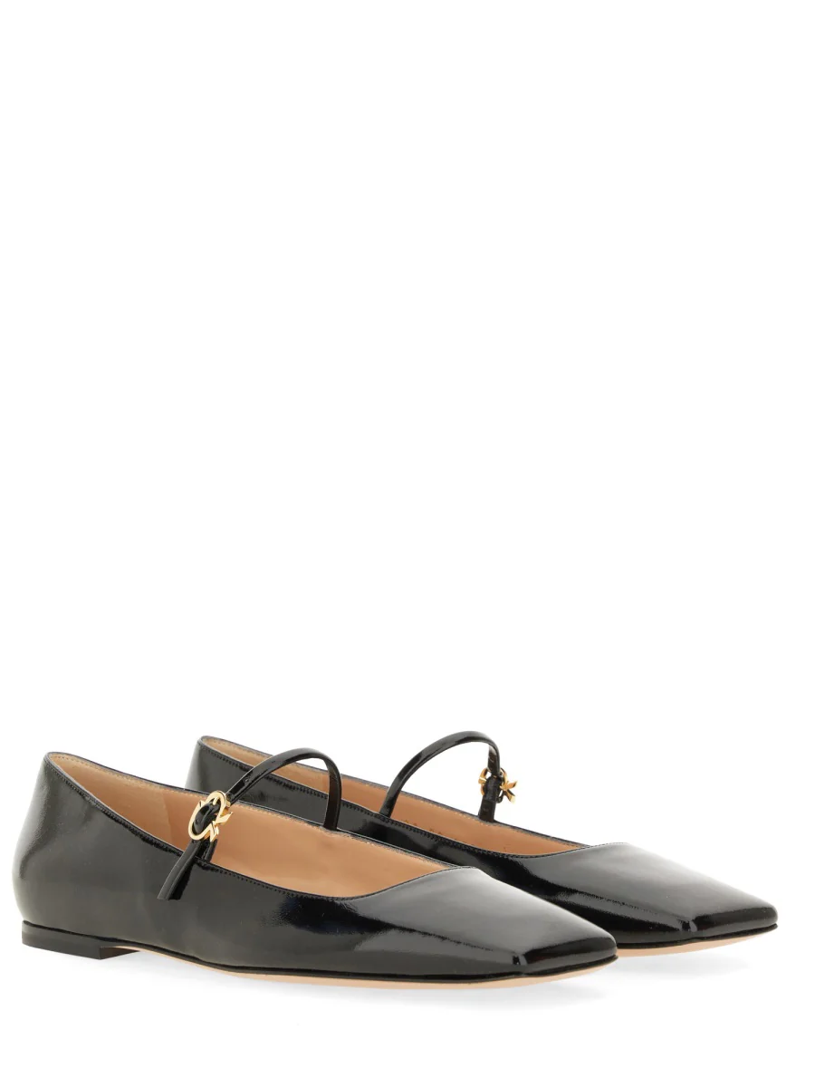 GIANVITO ROSSI Buckle-fastening Leather Ballerina Shoes - Image 2