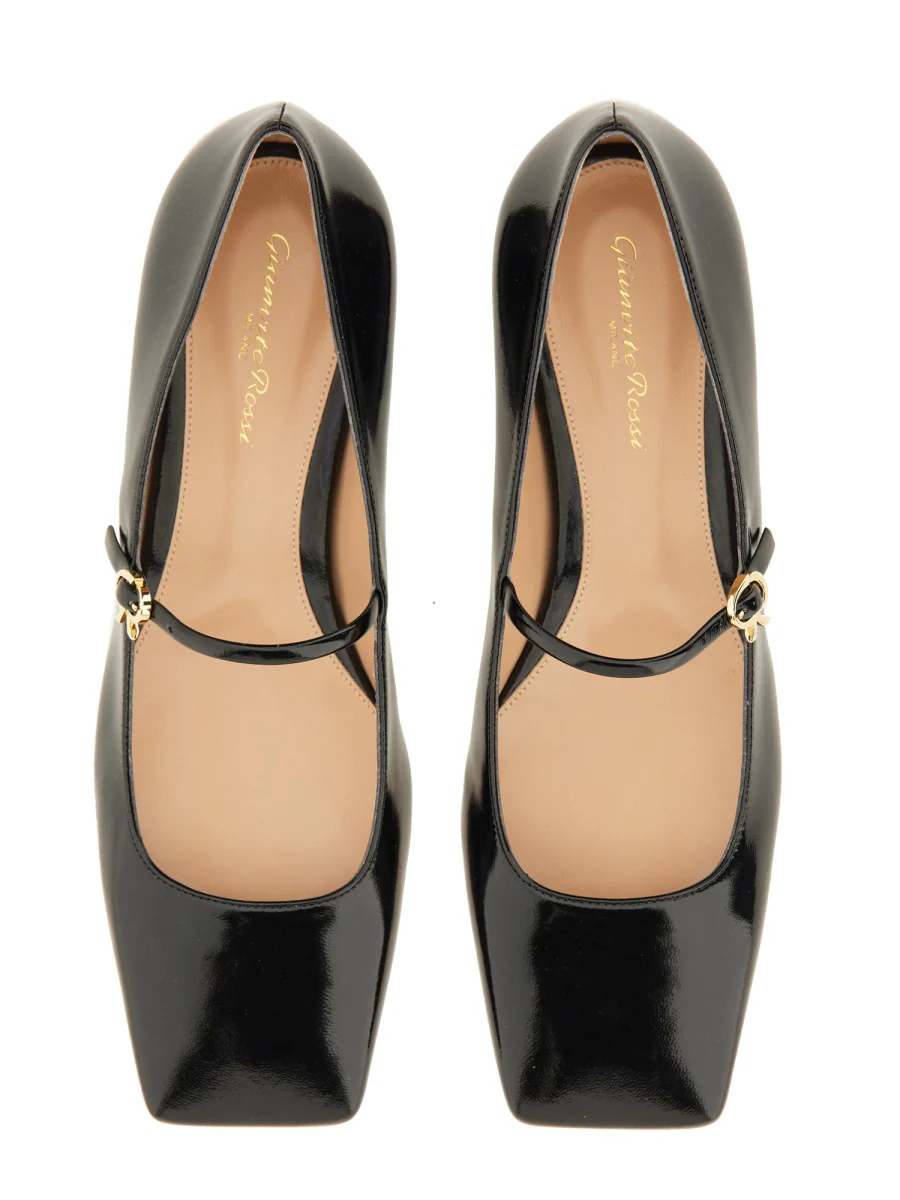 GIANVITO ROSSI Buckle-fastening Leather Ballerina Shoes - Image 6