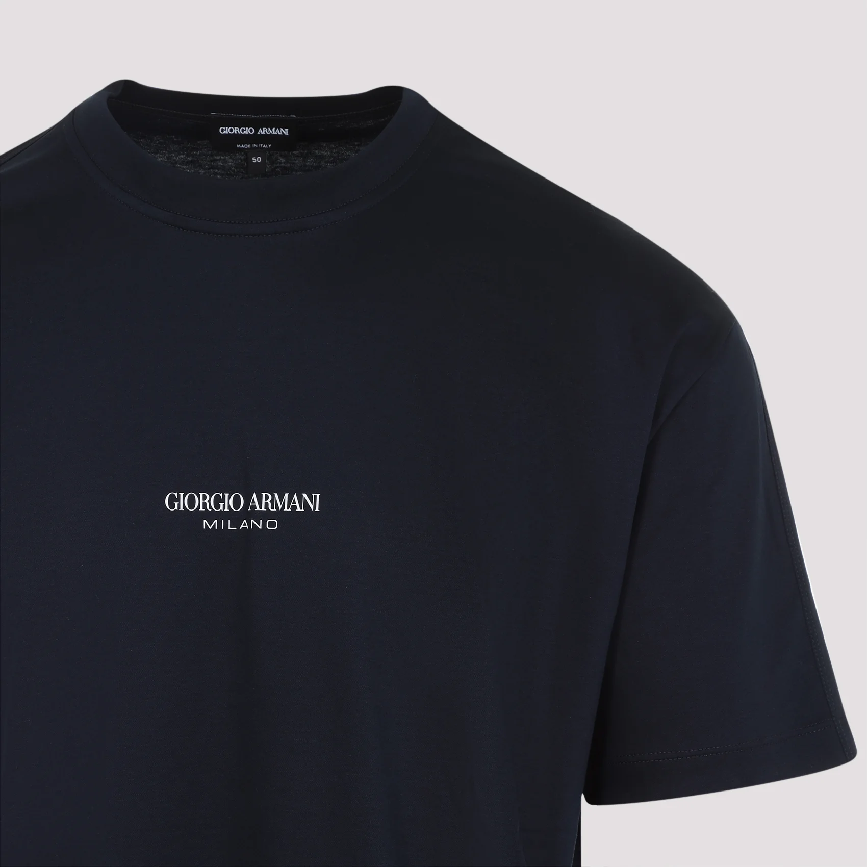 Giorgio Armani Classic Cotton T-shirt for Men - SS26 Collection - Image 4