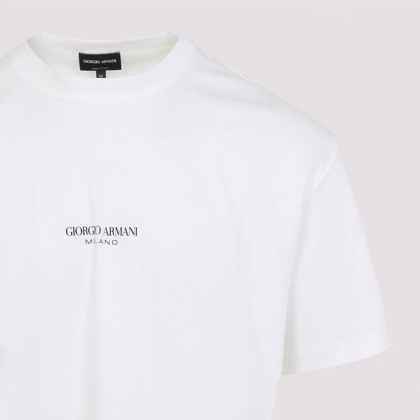 Giorgio Armani Cotton Interlock Crew Neck T-shirt - Image 5