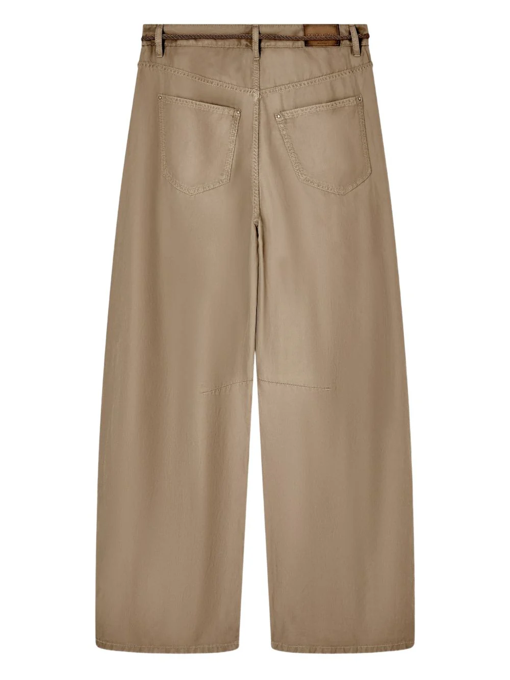 Giorgio Armani Cupro and Linen Trousers with Belt - Image 6
