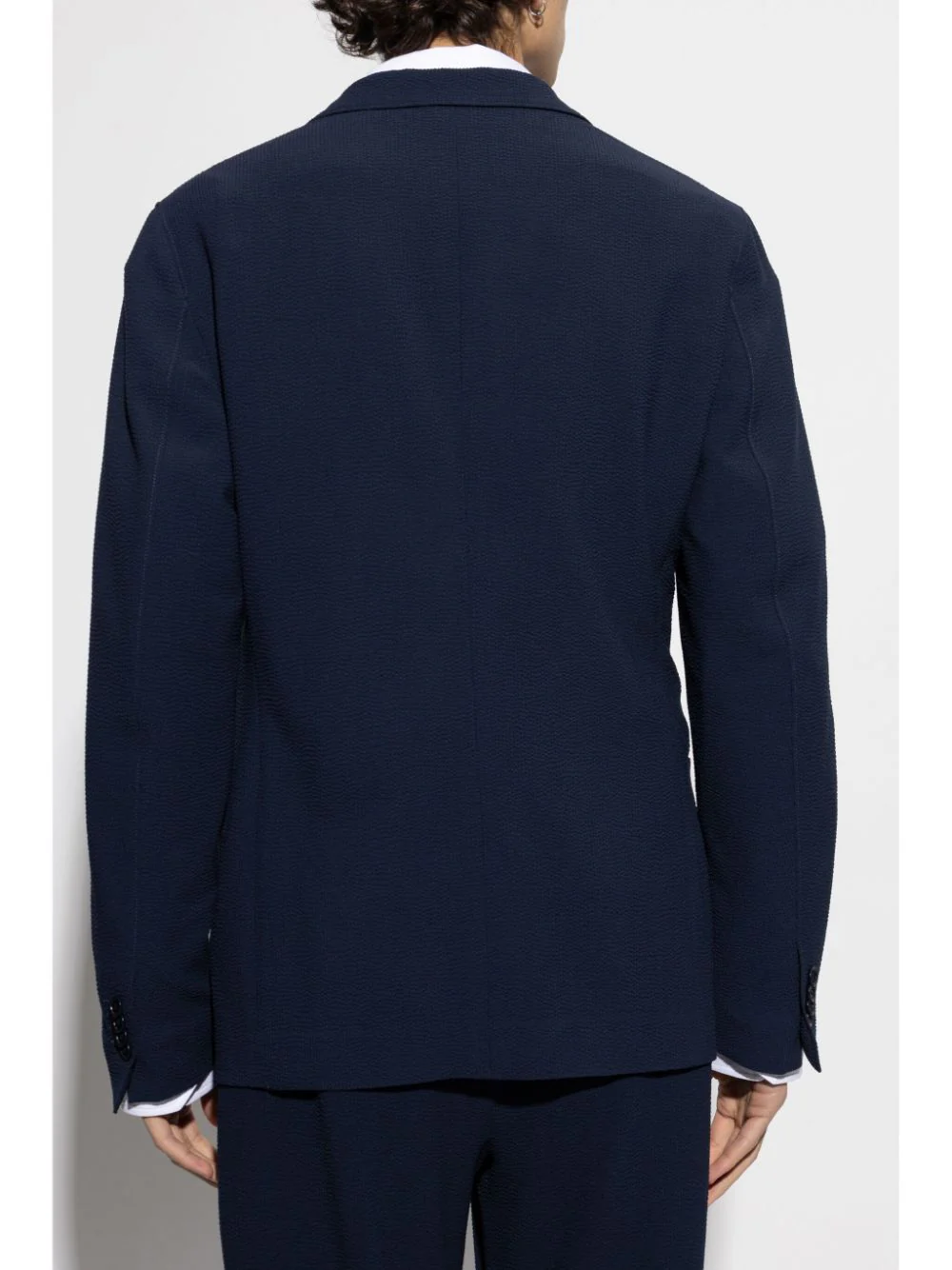 Giorgio Armani Front Button Fastening Jacket with Three Front Patch Pockets - Image 4