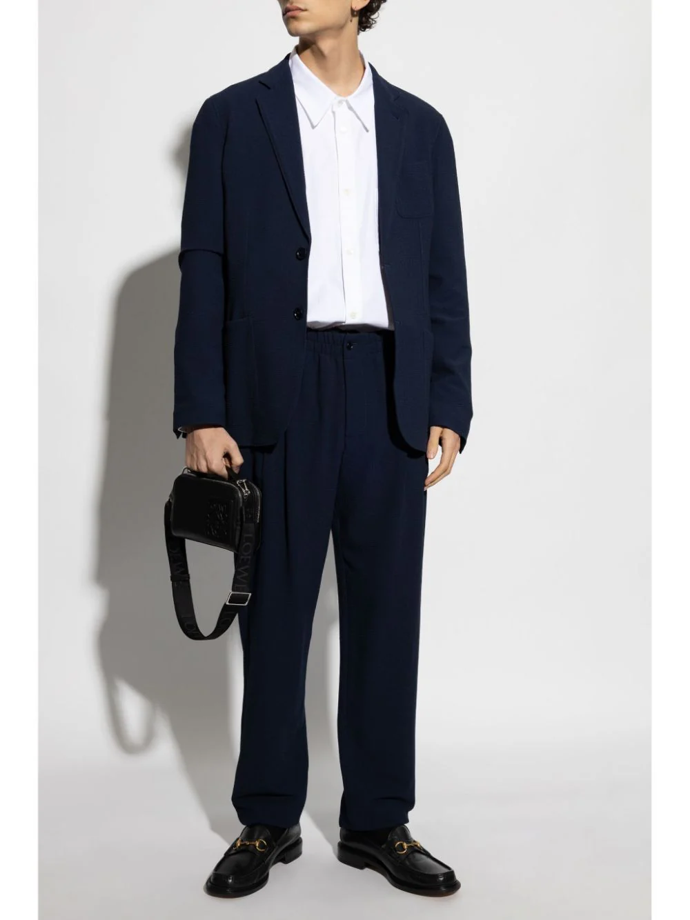 Giorgio Armani Front Button Fastening Jacket with Three Front Patch Pockets - Image 5