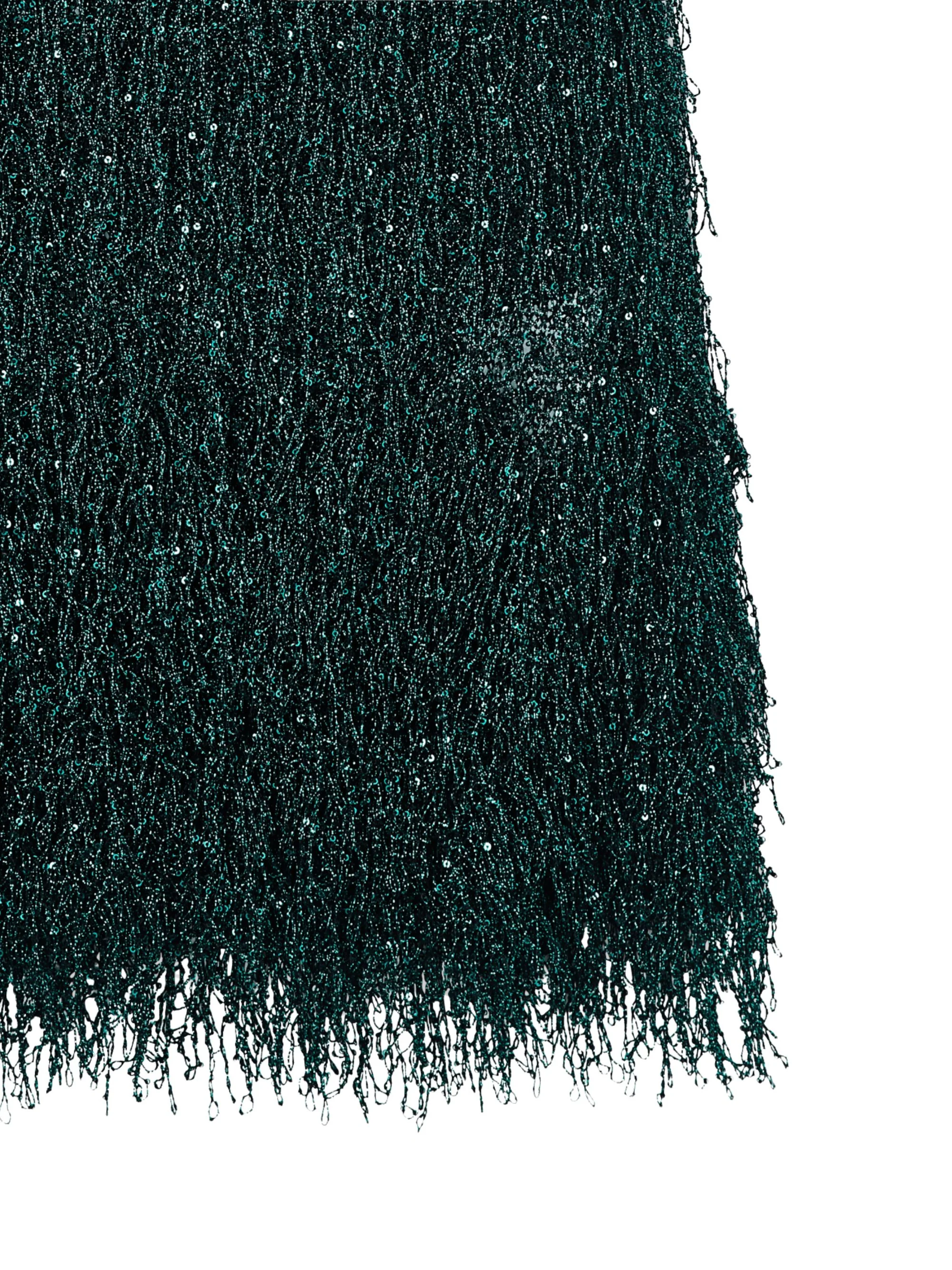 Giorgio Armani Lurex Jersey Top with Fringes - Image 3