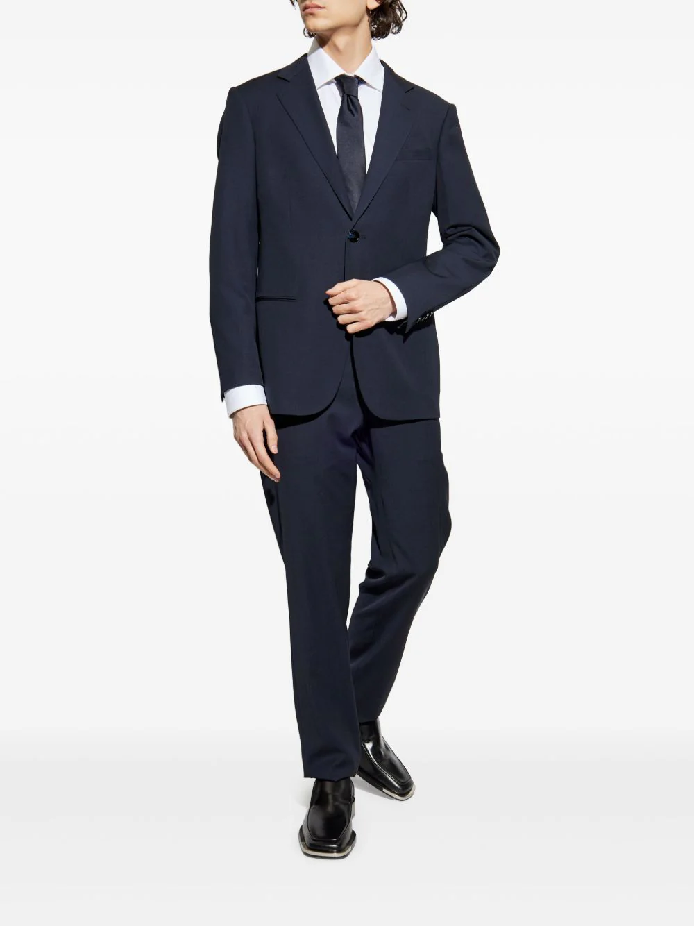Giorgio Armani Tailored Front Button Suit Jacket with Chest and Side Pockets for Men - Image 2