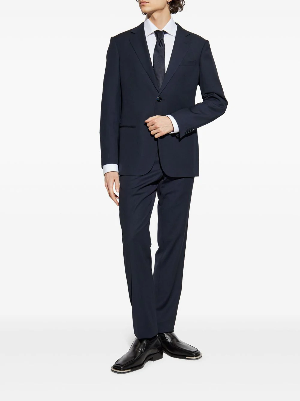 Giorgio Armani Tailored Front Button Suit Jacket with Chest and Side Pockets for Men - Image 5