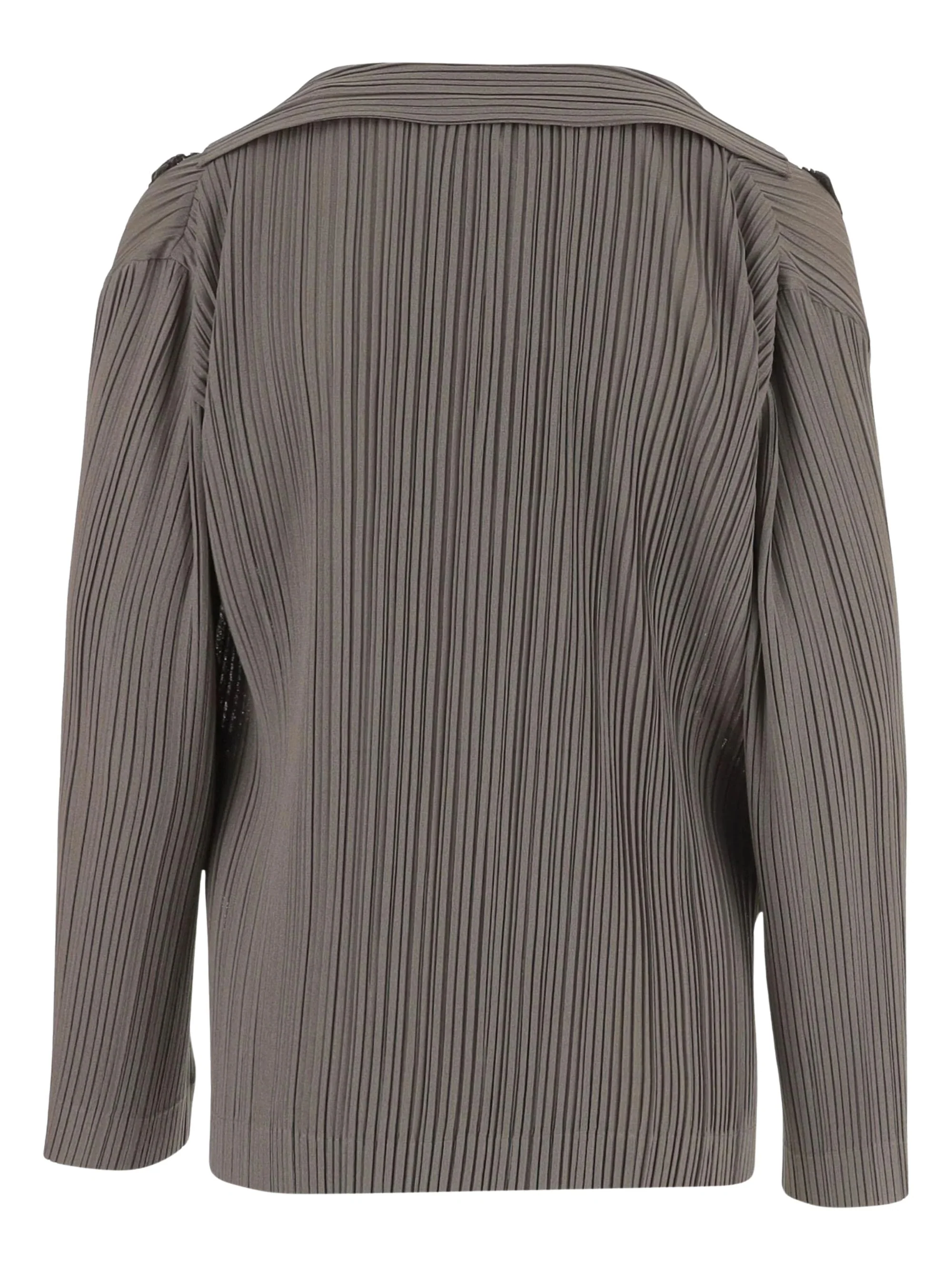 Giorgio Armani Women's Pleated Long Sleeve T-Shirt with Notched Lapels - Image 2