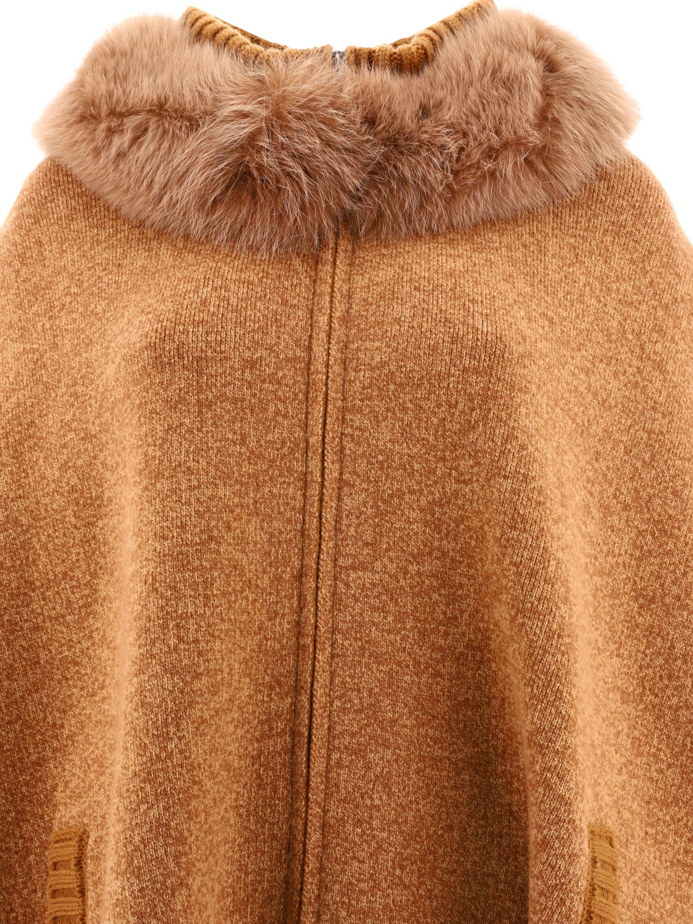 GIOVI Fur-trimmed Wool Cape - Image 3