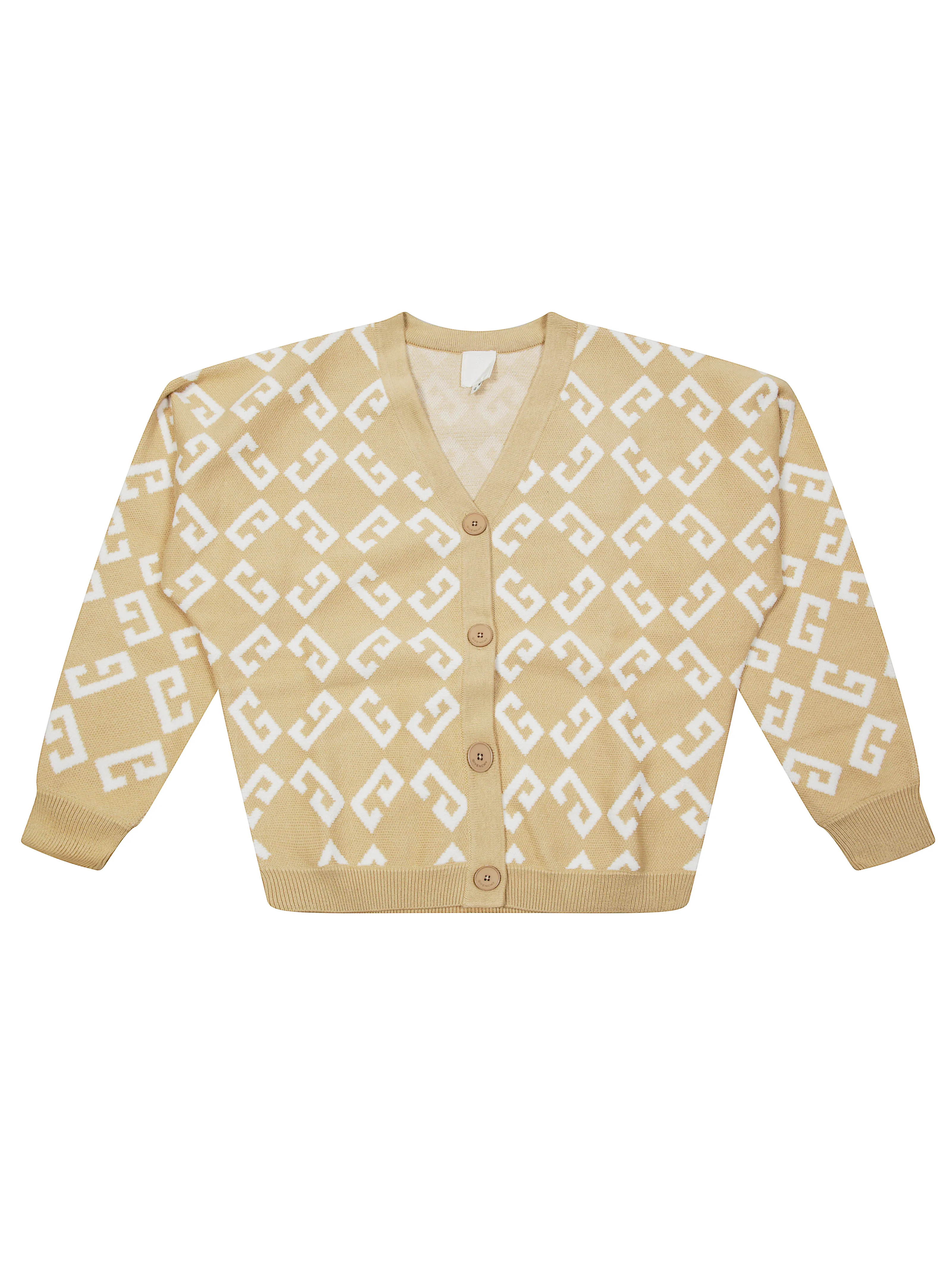 Givenchy Allover Logo Jacquard Knitted Cardigan