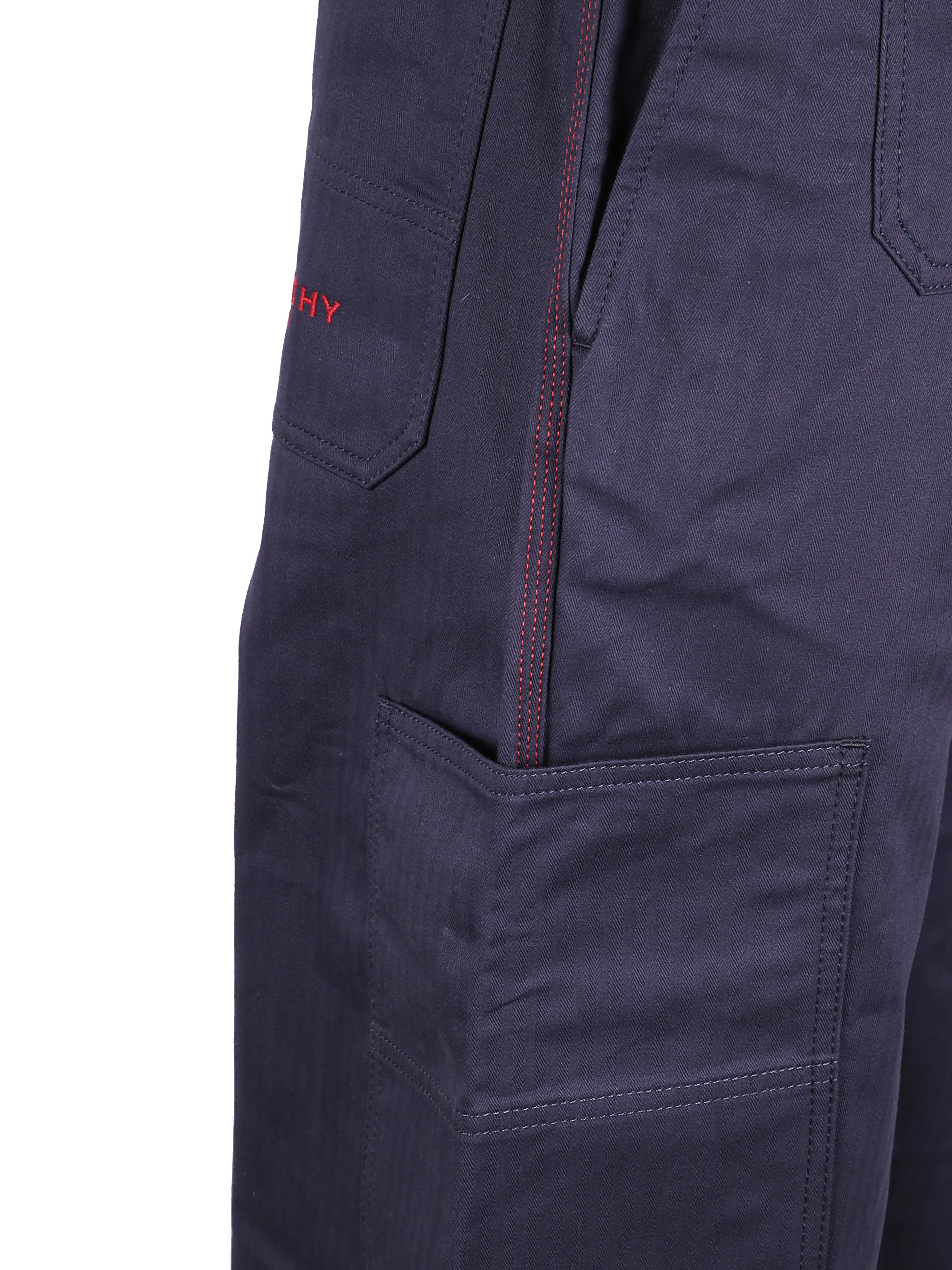 Givenchy Couture Button and Zip Fastening Jeans with Embroidered Signature - Image 3