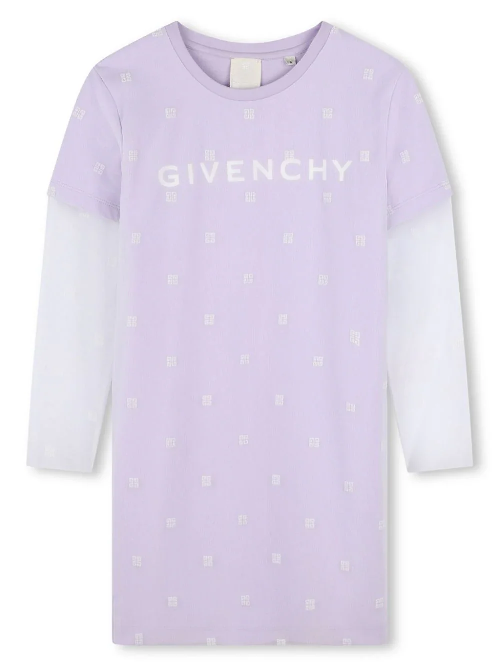 Givenchy Kids All-over 4G Motif Long Sleeve Dress for Girls