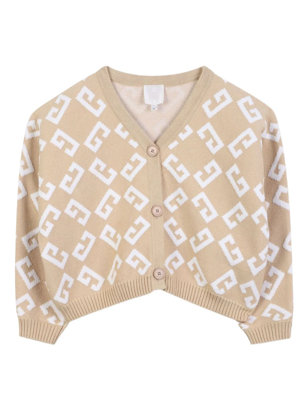 Givenchy Kids Mini V-Neck Sweater with Jacquard Logo Motif