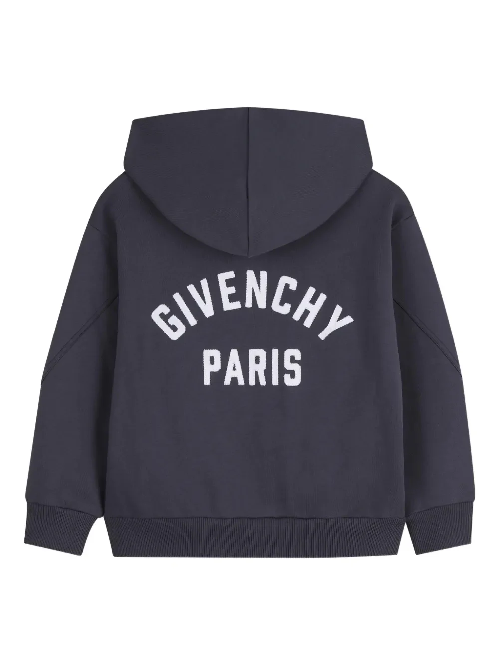 Givenchy Kids Zigzag Stitch Kids' Gros Grain Sweatshirt with Kangaroo Pocket - Image 2