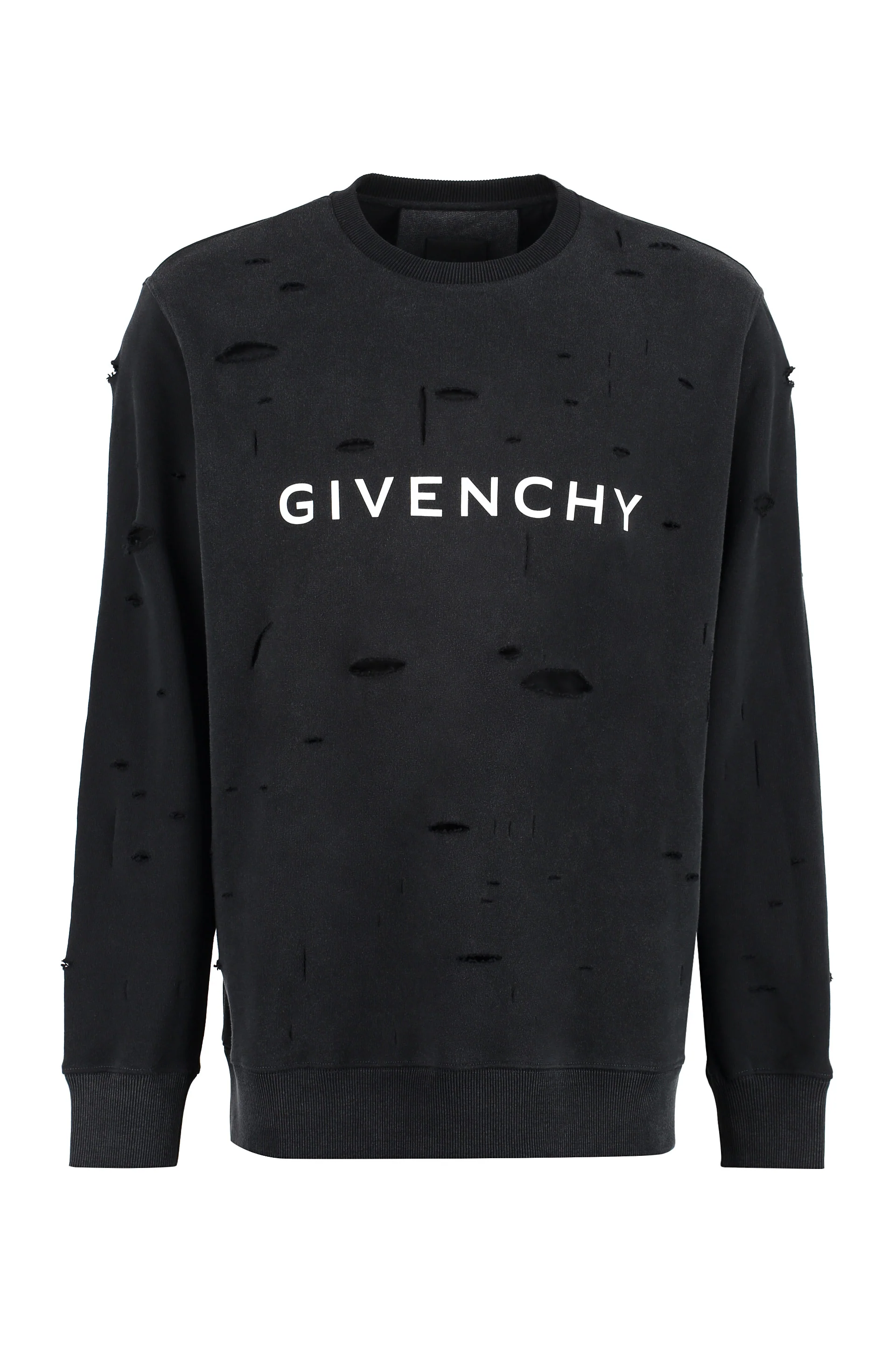 Givenchy Logo-print Distressed Sweatshirt