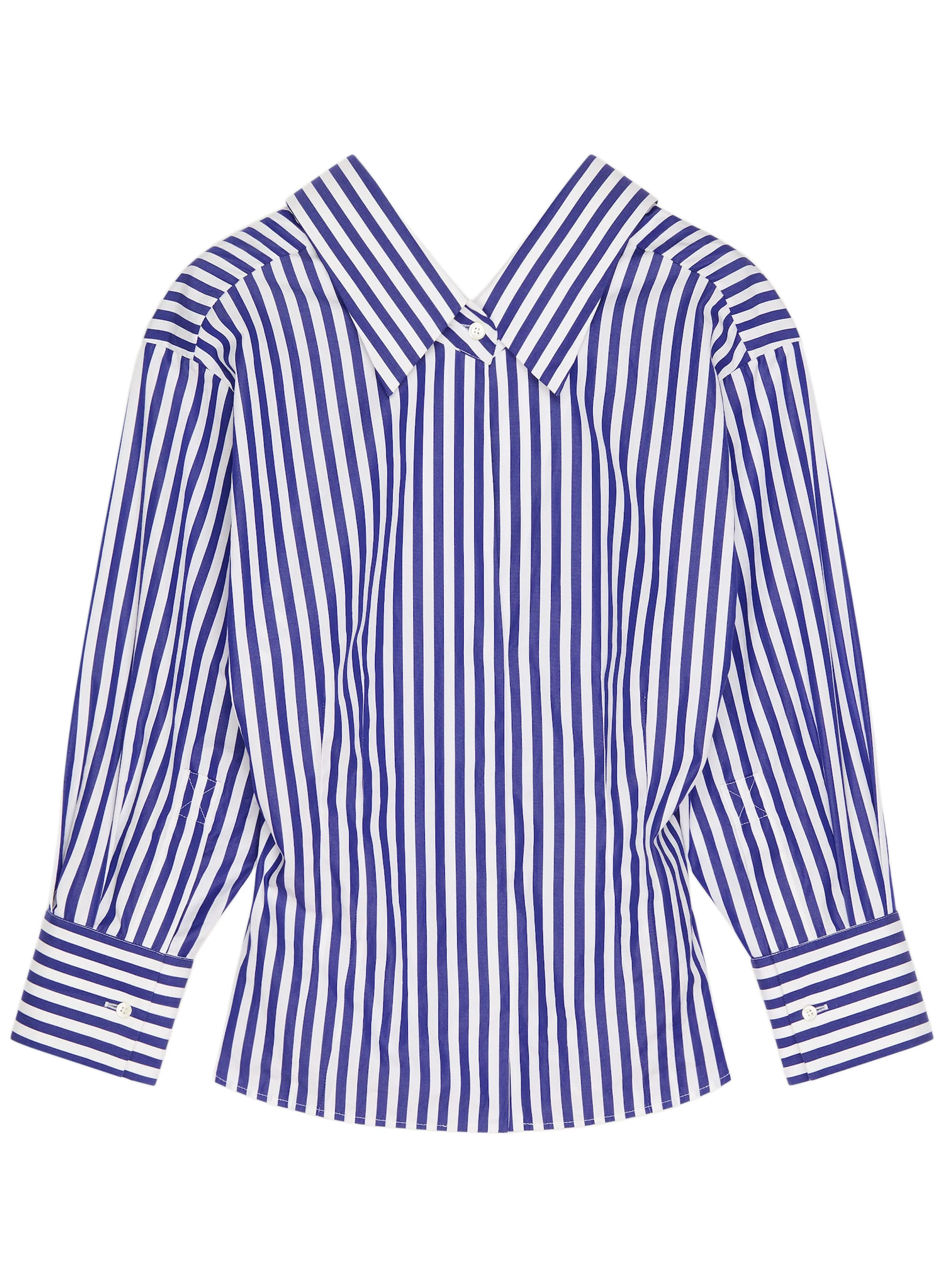 Givenchy Long-Sleeved Striped Cotton Poplin Shirt - Size 36