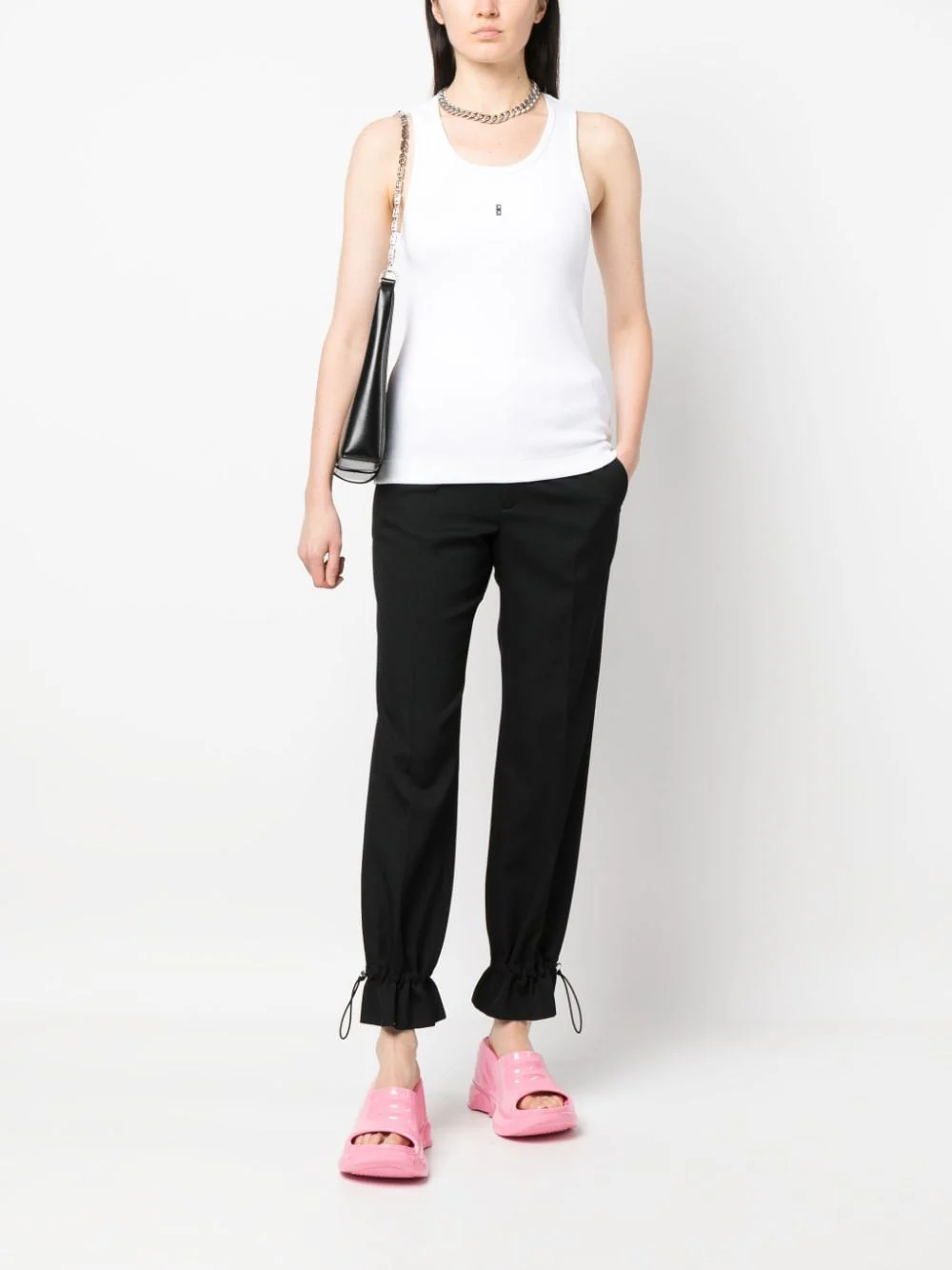 GIVENCHY Slim Fit Tank Top in Cotton with 4G Detail - Image 2