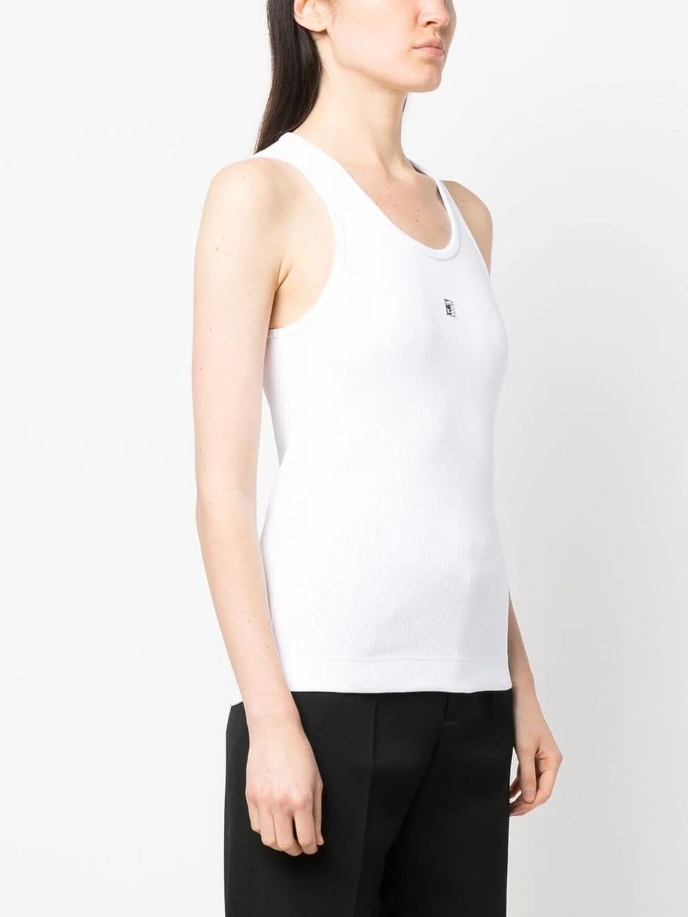 GIVENCHY Slim Fit Tank Top in Cotton with 4G Detail - Image 3
