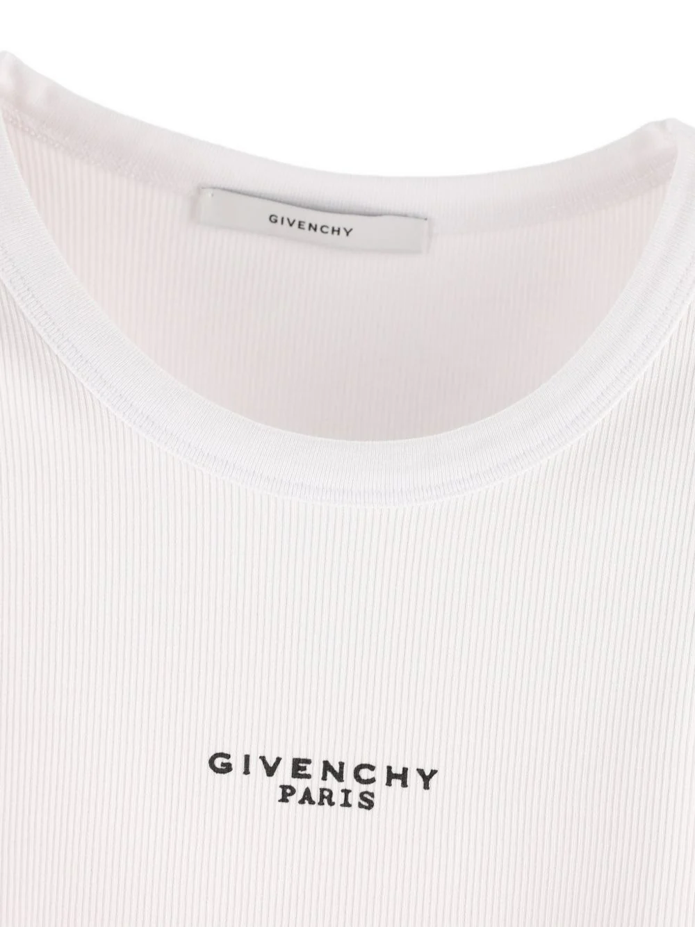 GIVENCHY Slim Fit Tank Top in Cotton with Paris Print - Image 3