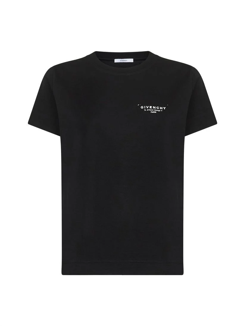 GIVENCHY T-shirt in Cotton with GIVENCHY Stamp Print