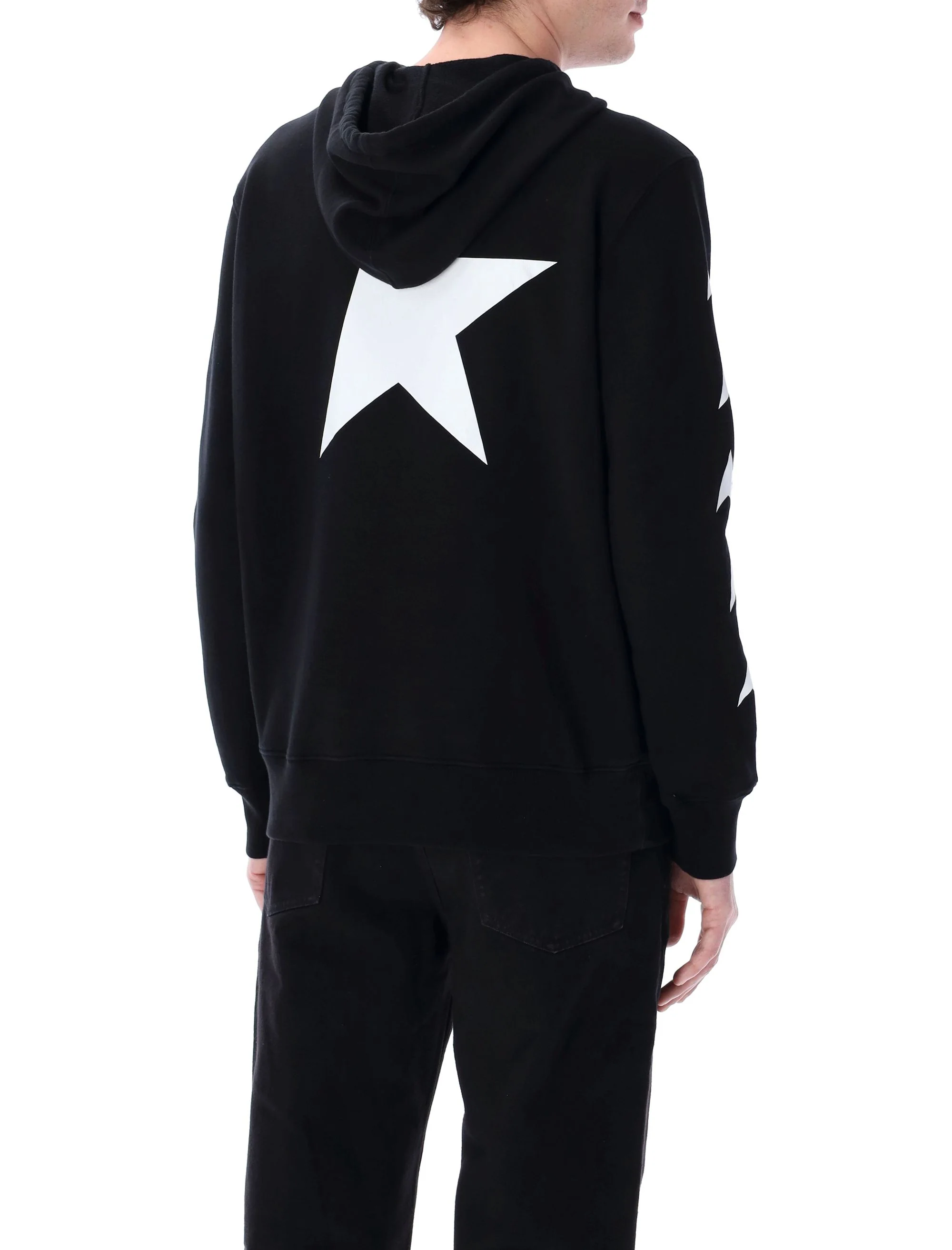 GOLDEN GOOSE Alighiero Star Collection Sweatshirt with Contrasting Stars - Image 7